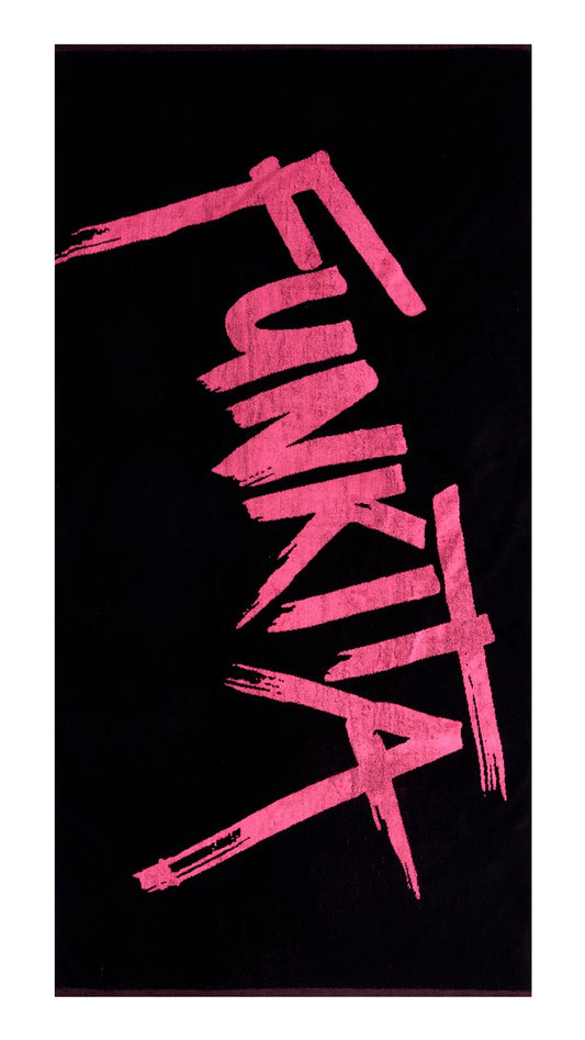 Funkita Large Cotton Towel Tagged Black-GB Swimwear