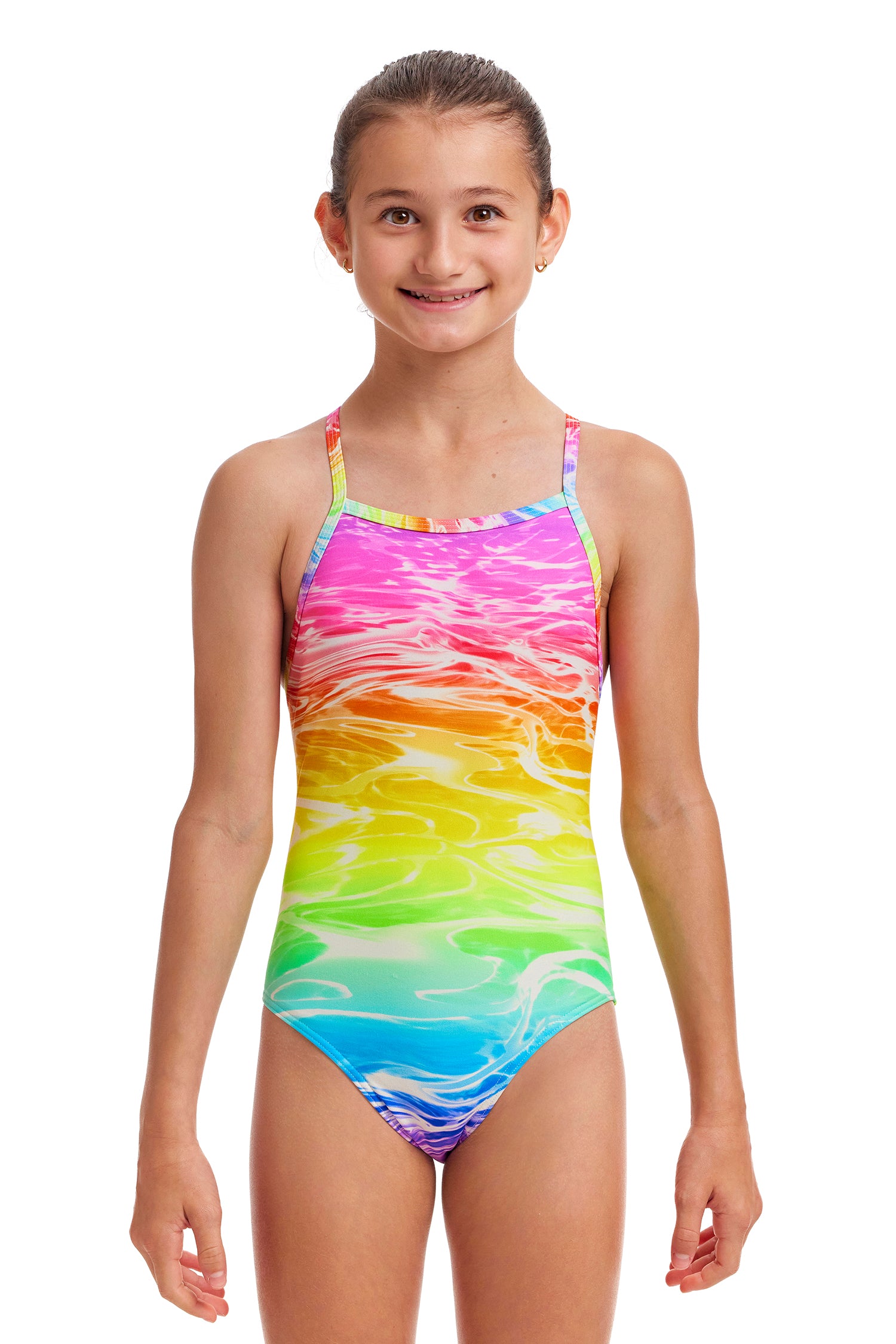 Funkita Girls Tie Me Tight One Piece Lake Acid GB Swimwear