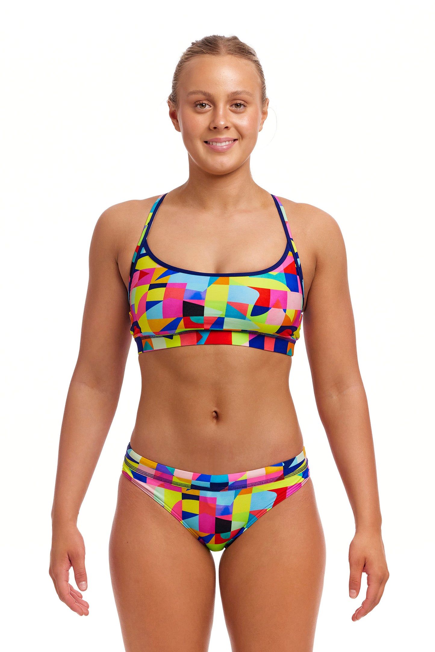 Funkita Ladies Sports Top On The Grid-GB Swimwear