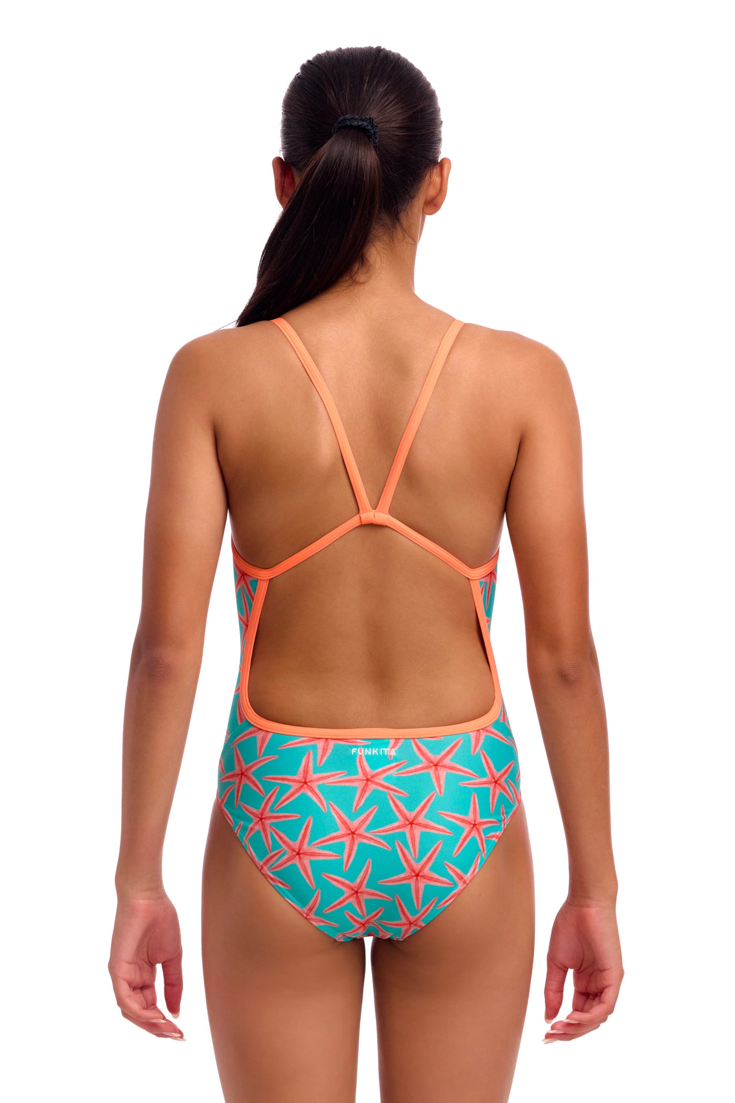 NEW! Funkita Girls Single Strap One Piece Star Party-rear view