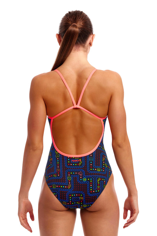 Funkita Ladies Single Strap One Piece Chomp Chomp-GB Swimwear