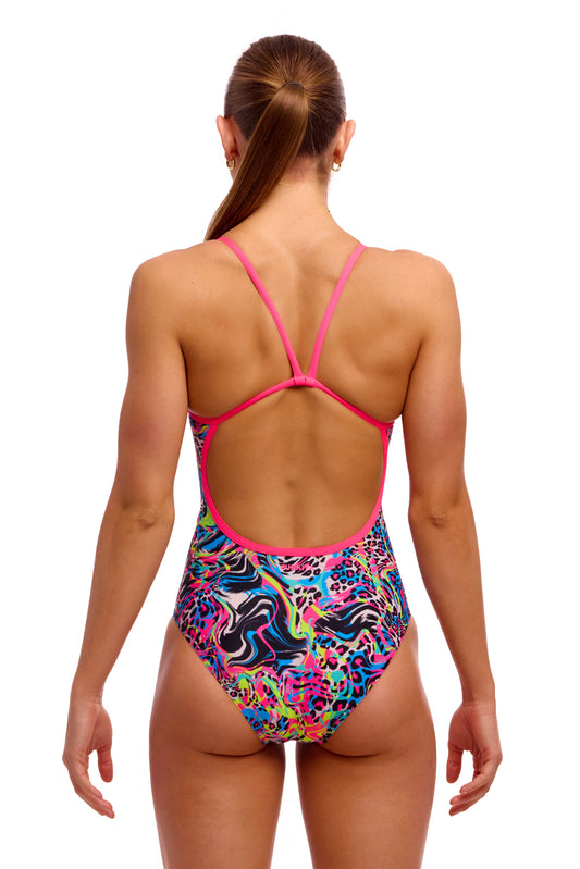 NEW! Funkita Ladies Single Strap One Piece Lolly Leopard