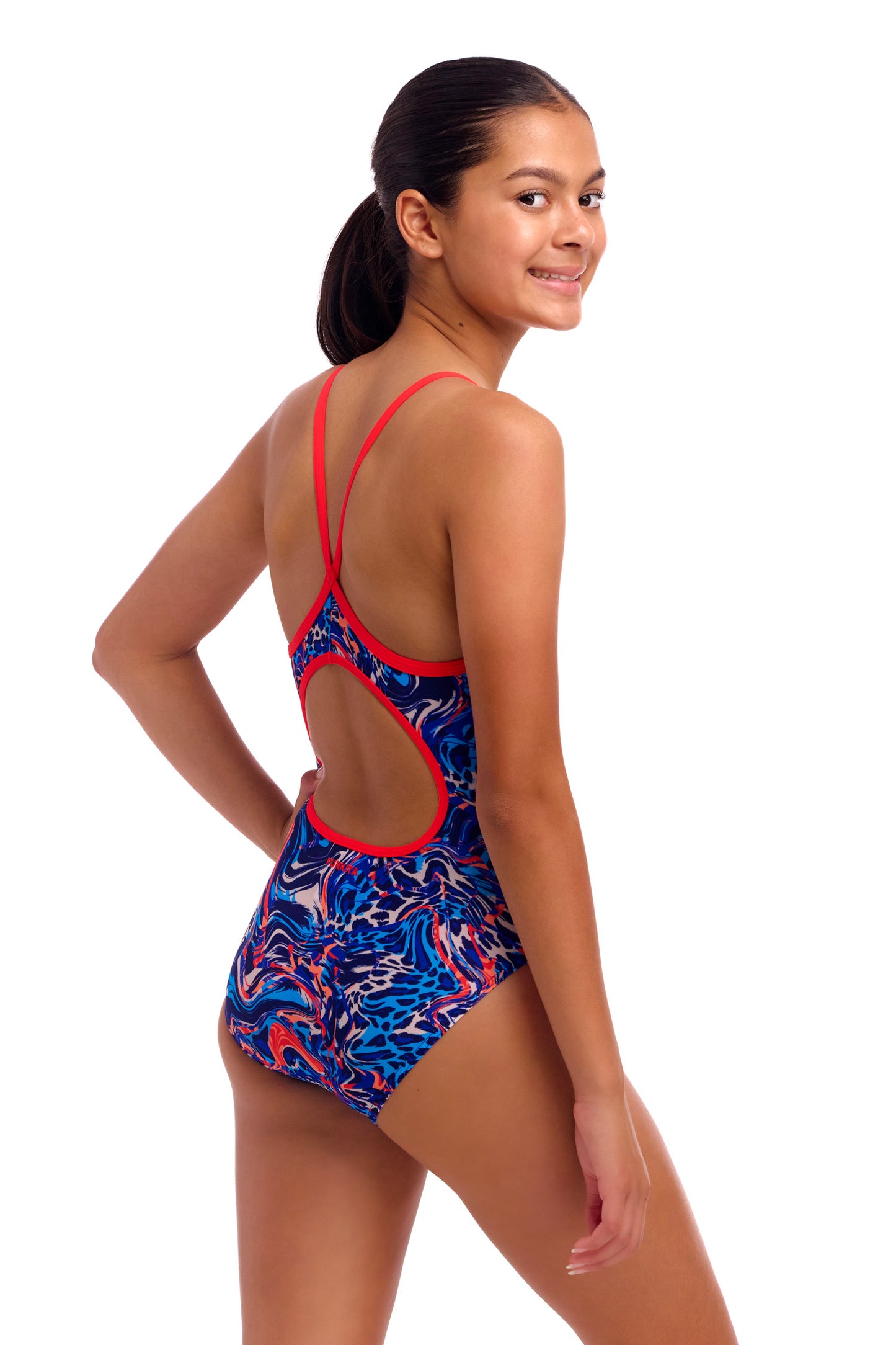 NEW! Funkita Girls Diamond Back One Piece Mad Cat