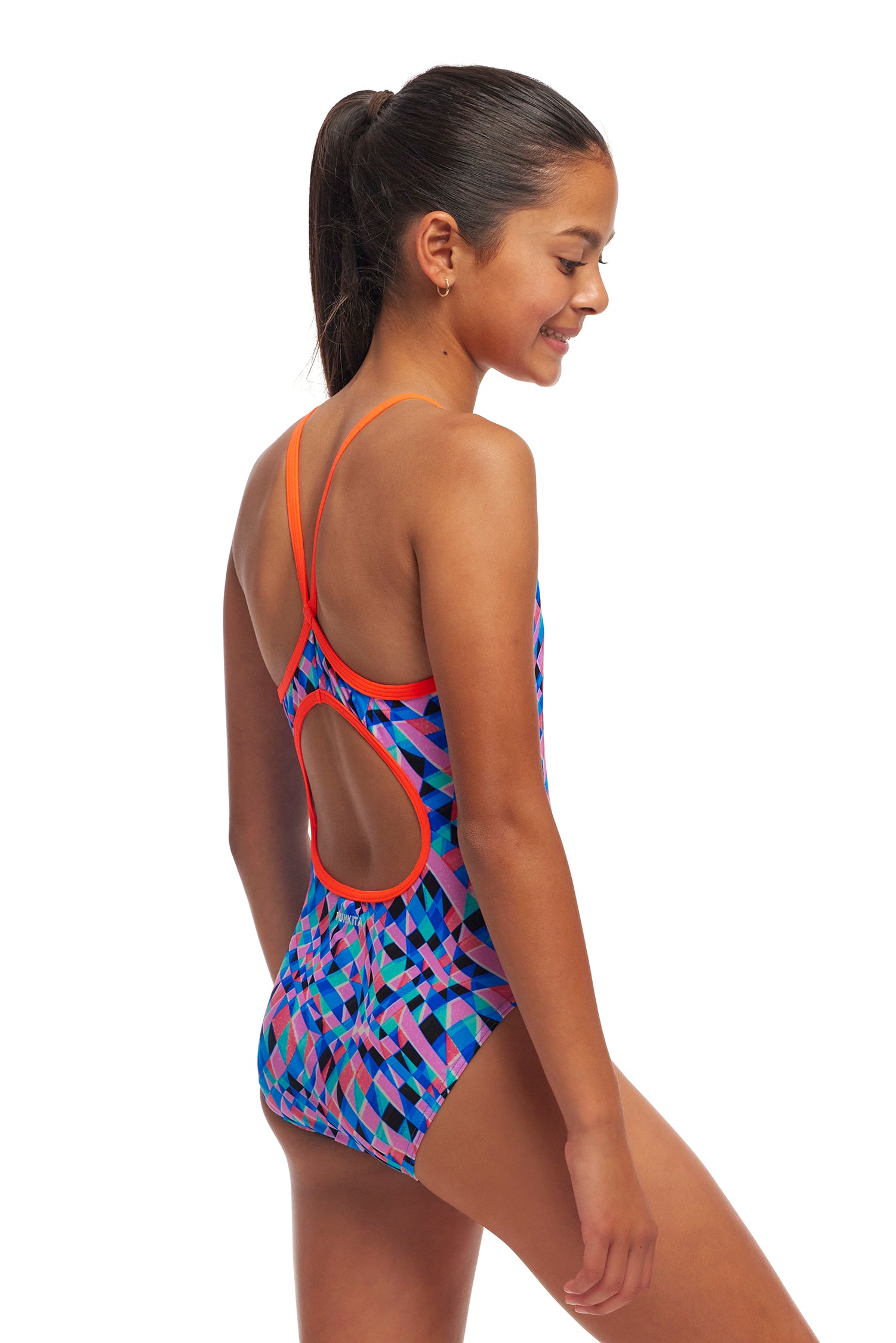 Funkita Girls Diamond Back One Piece Warp Tour-GB Swimwear