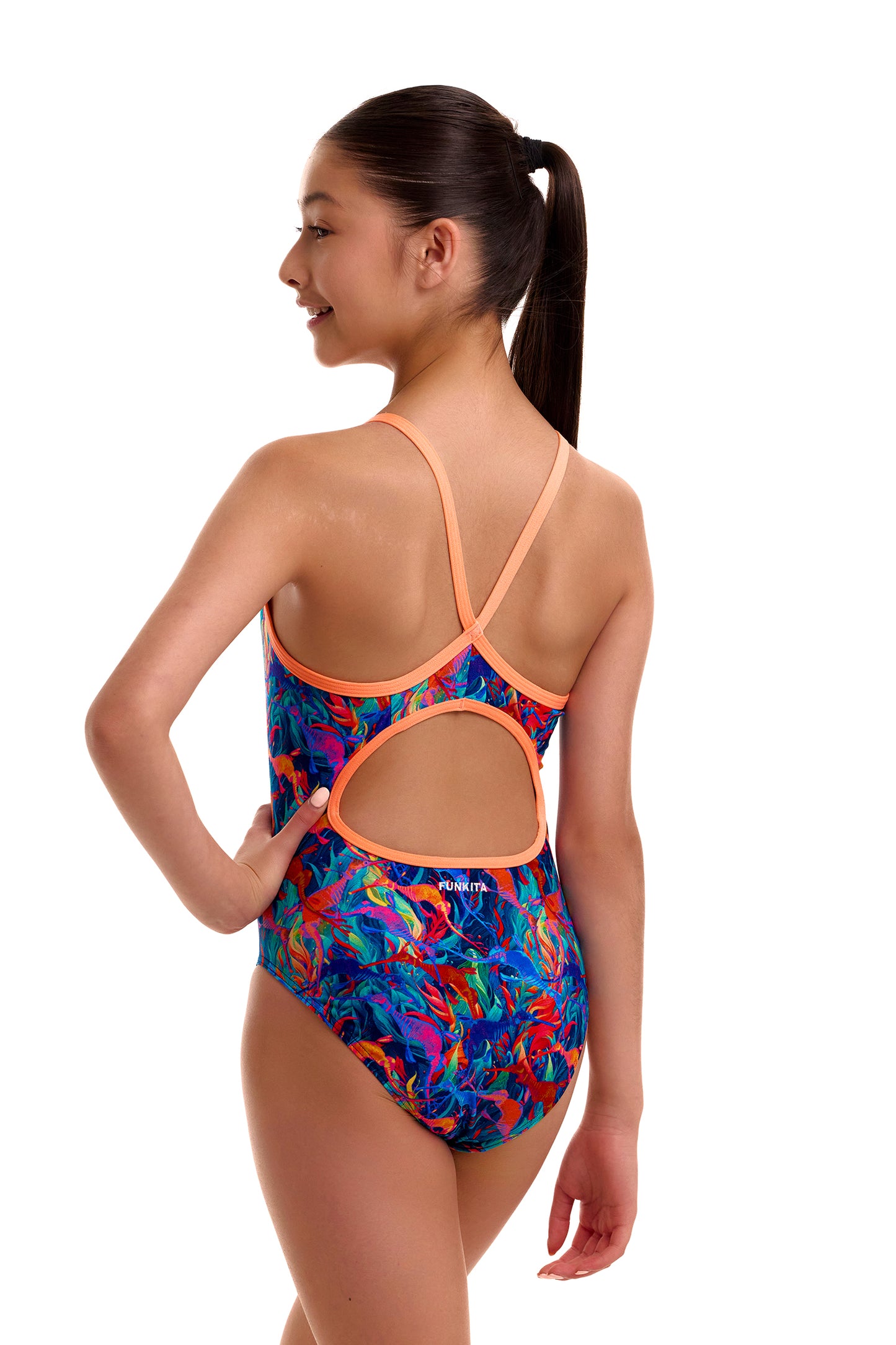 NEW! Funkita Girls Diamond Back One Piece Weedy One