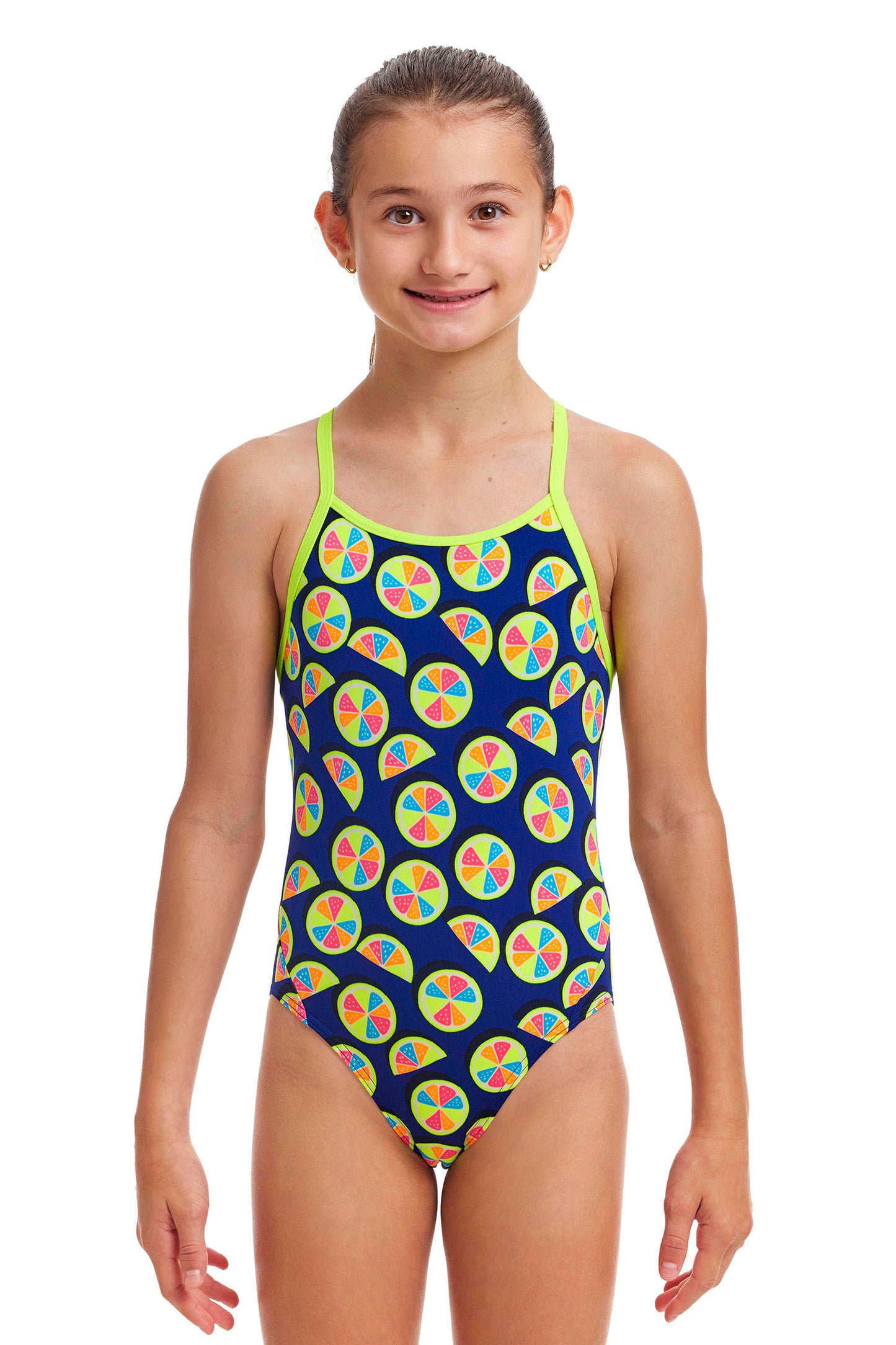 Funkita Girls Eco Diamond Back One Piece You Lemon