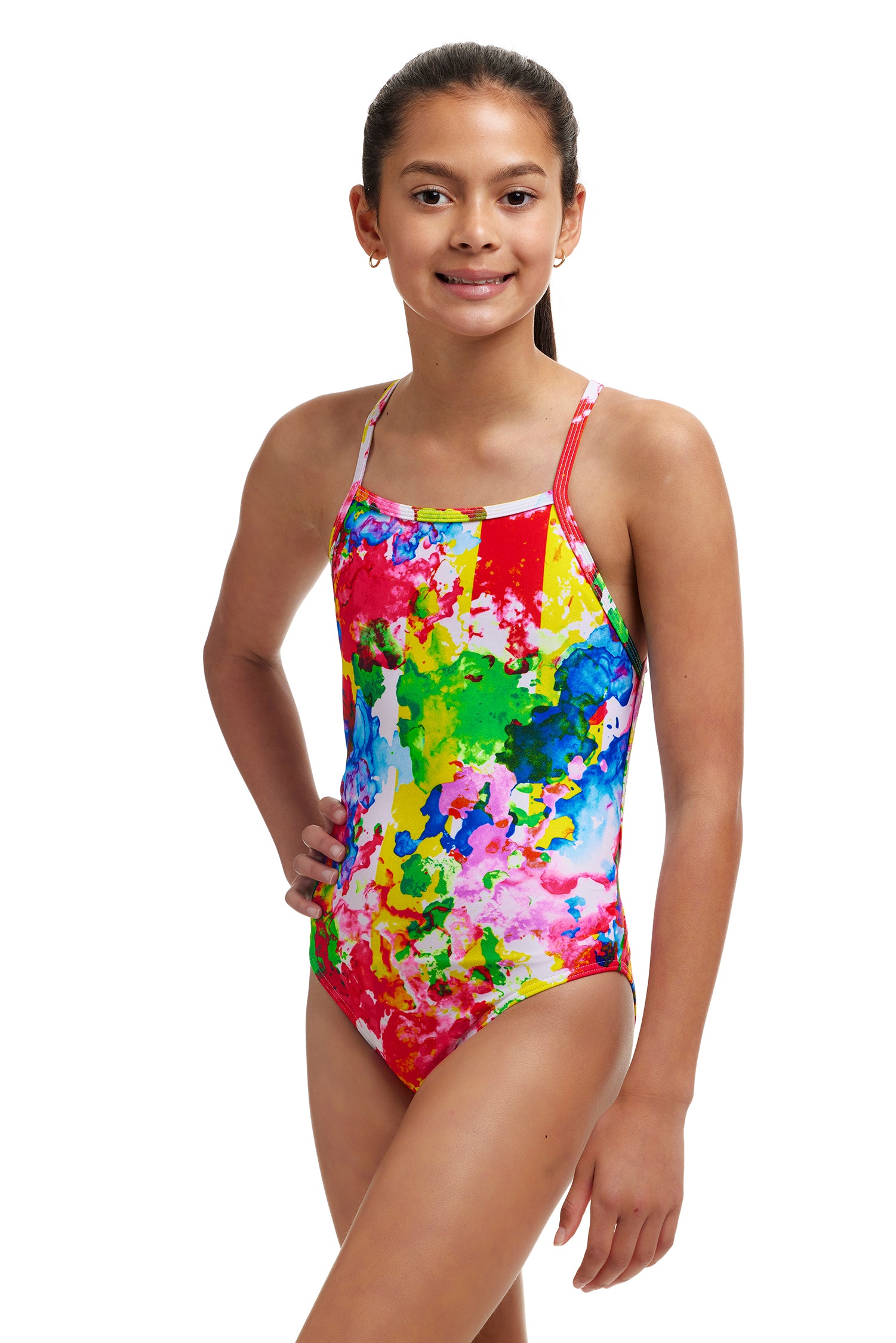 Funkita Girls Strapped In One Piece Ink Jet-GB Swimwear