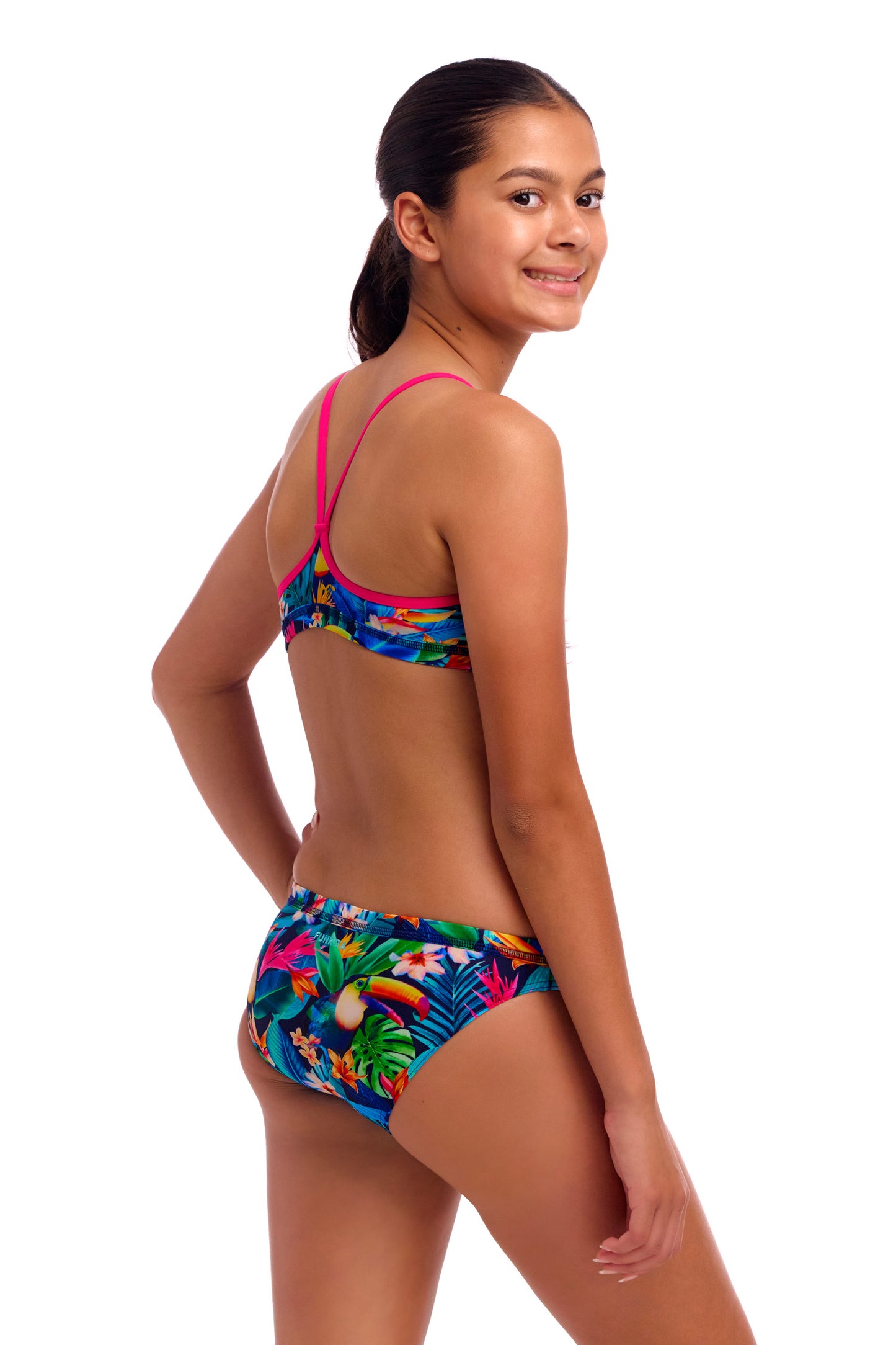NEW! Funkita Girls Racerback Two Piece Birdie Wordie