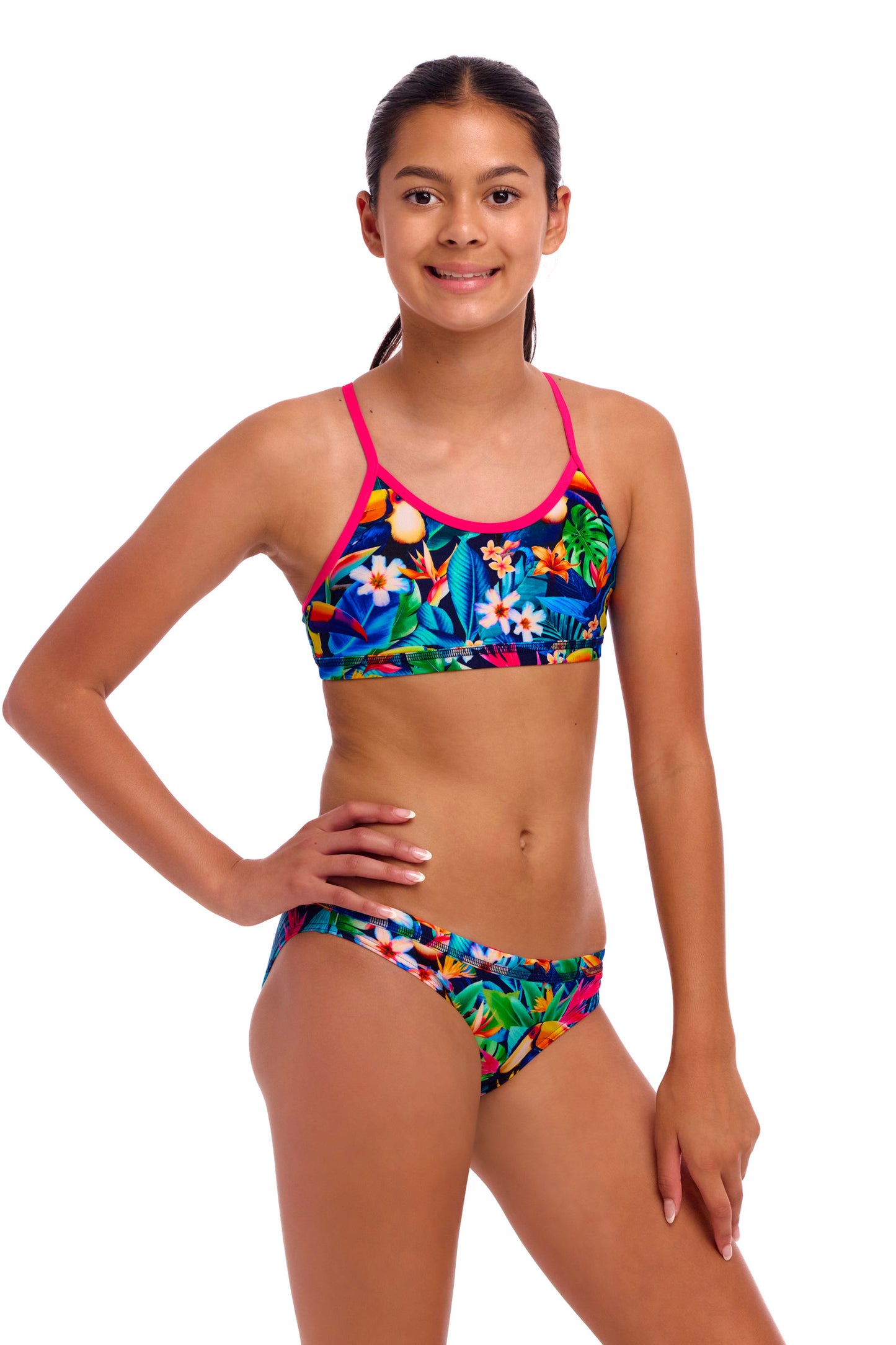NEW! Funkita Girls Racerback Two Piece Birdie Wordie