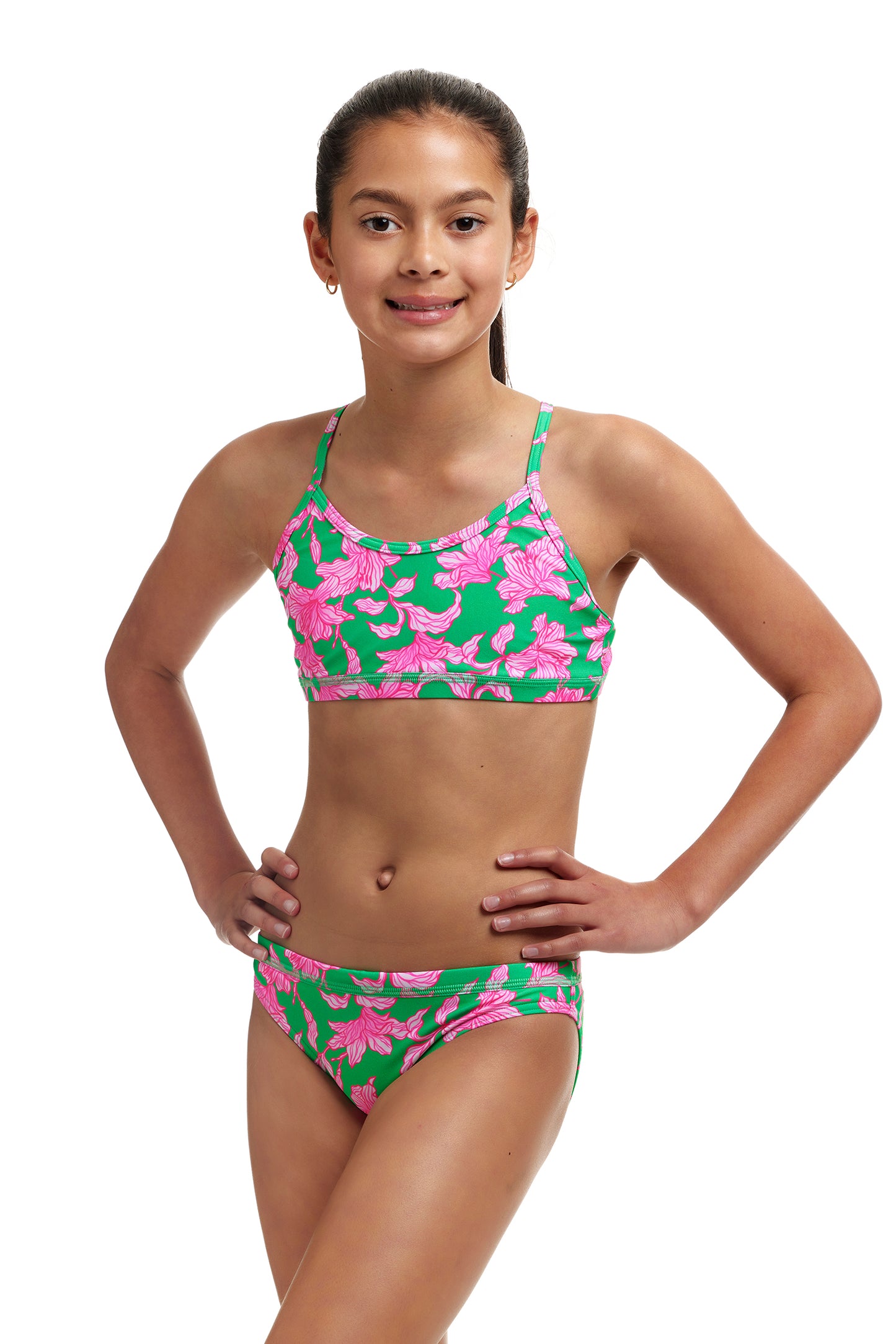 LAST ONE! Funkita Girls Racerback Two Piece Blossom Fly