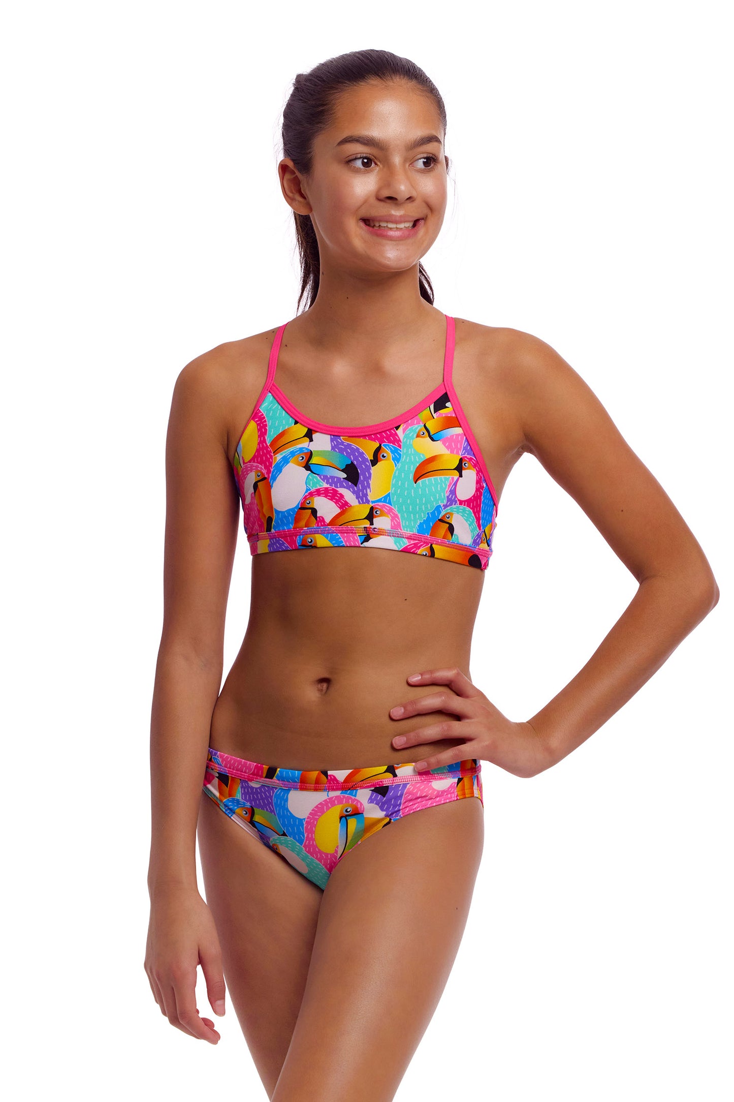NEW! Funkita Girls Racerback Two Piece Tou By Tou-3-GB Swimwear