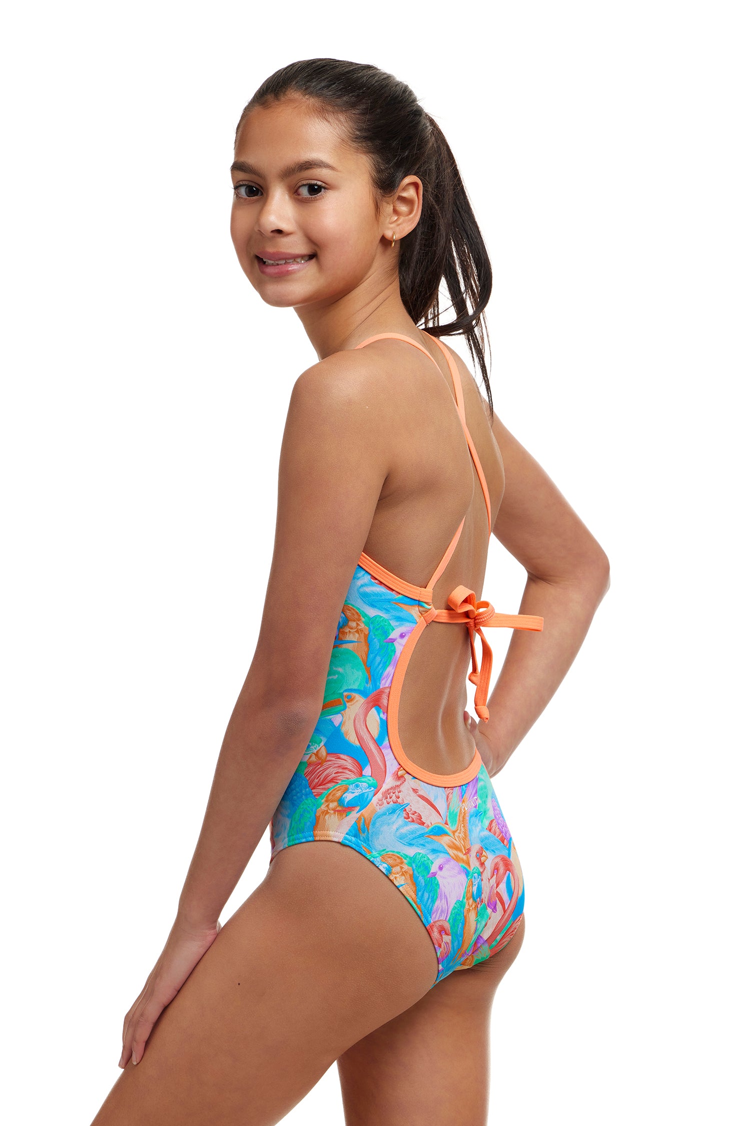 Funkita Girls Tie Me Tight One Piece Birdsville-GB Swimwear