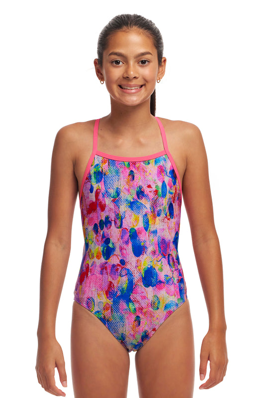 Funkita Girls Tie Me Tight One Piece Smudgie Buddy-GB Swimwear