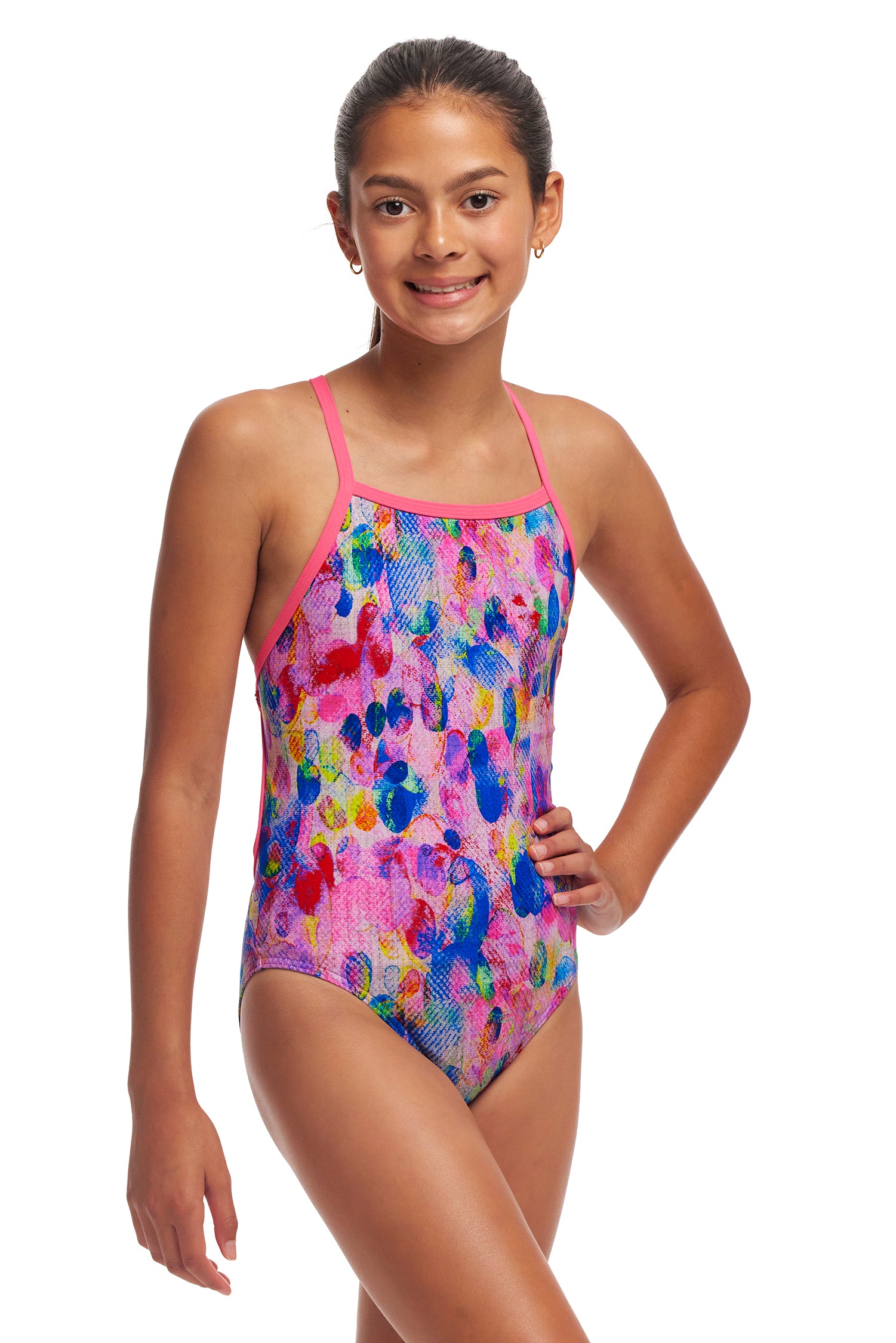 Funkita Girls Tie Me Tight One Piece Smudgie Buddy-GB Swimwear