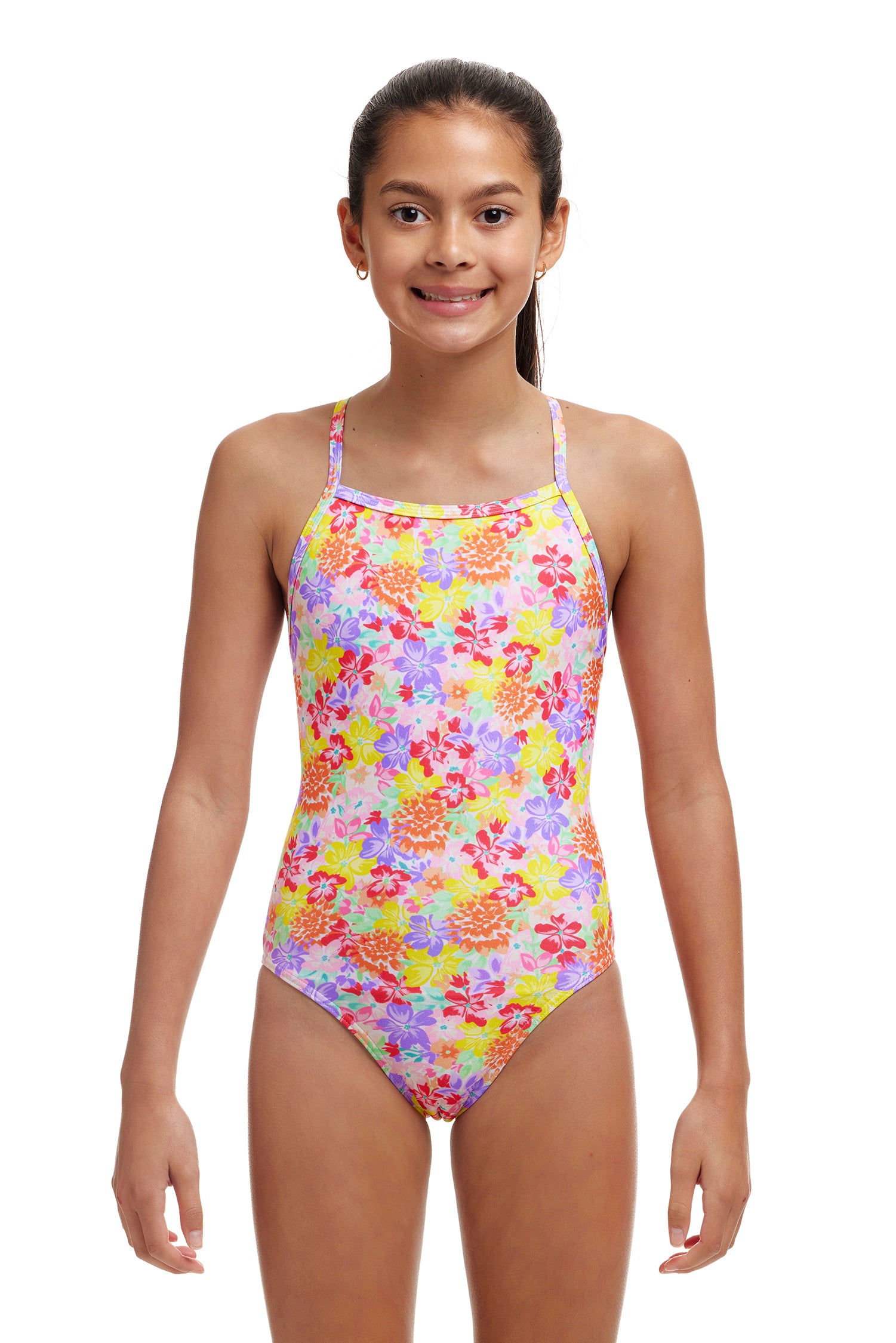 Funkita Girls Tie Me Tight One Piece Summer Garden GB Swimwear