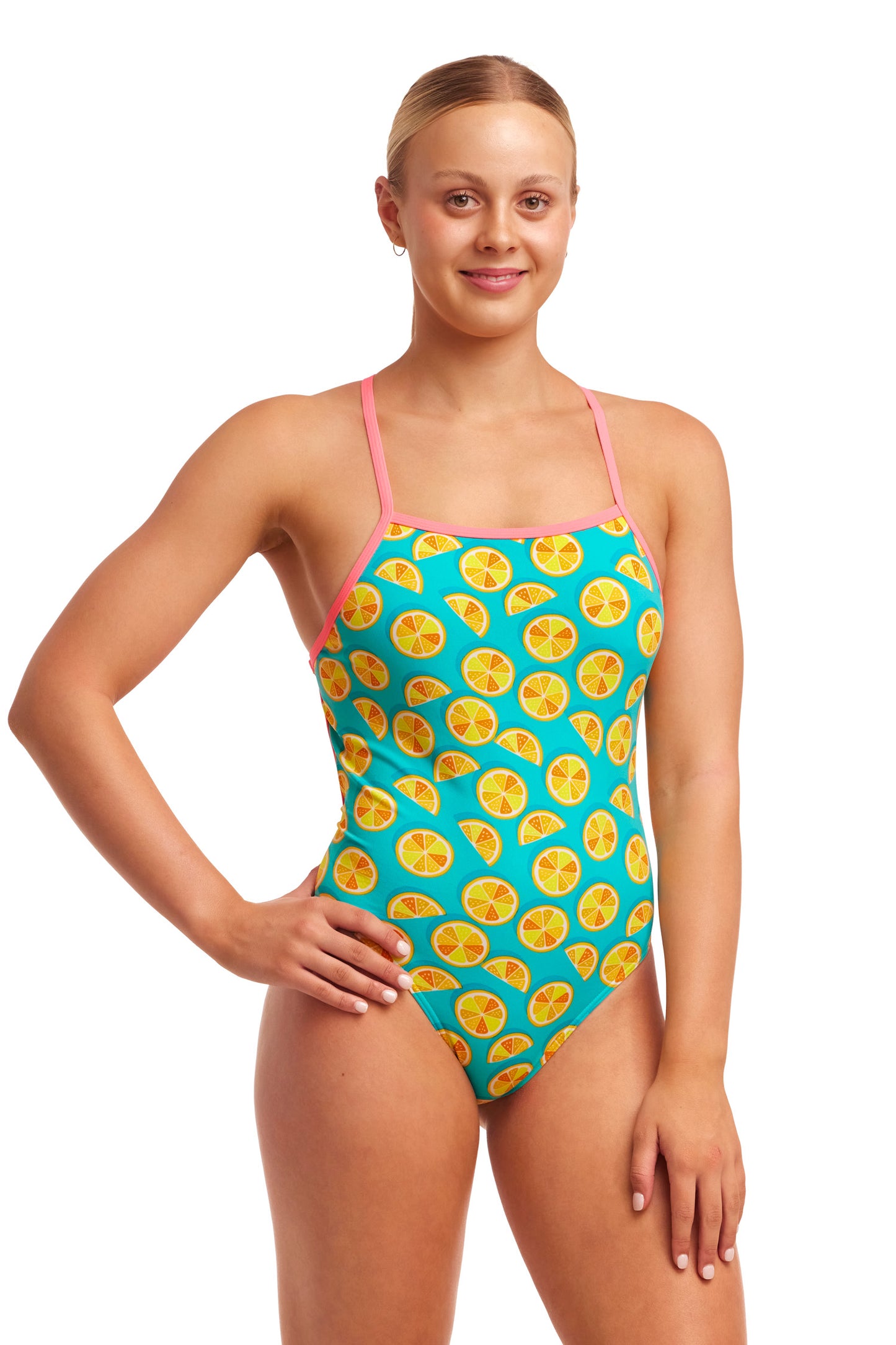Funkita Ladies Eco Tie Me Tight One Piece Lime Splice