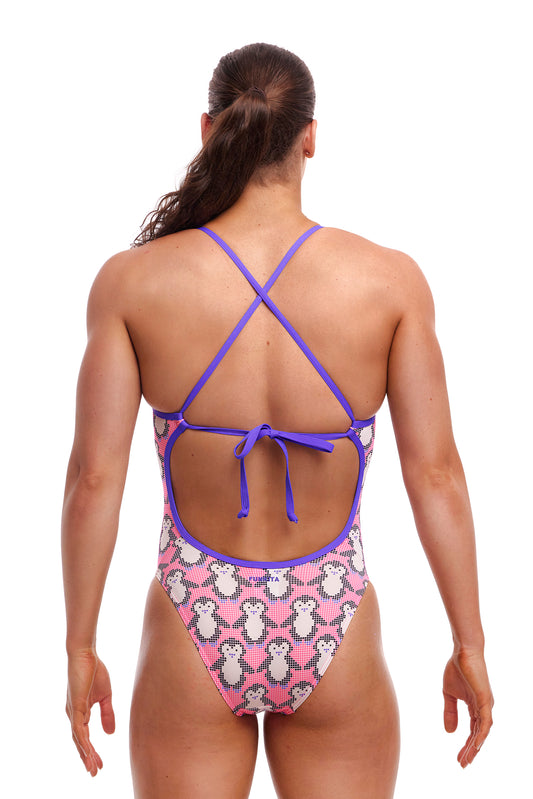 LAST ONE! Funkita Ladies Tie Me Tight One Piece Pixi Pengi-GB Swimwear