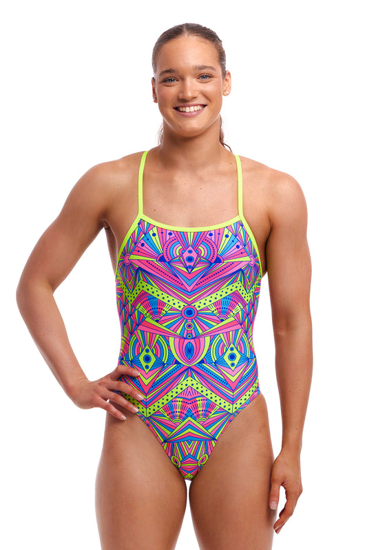 LAST ONE! Funkita Ladies Tie Me Tight One Piece Stellar Stars-GB Swimwear