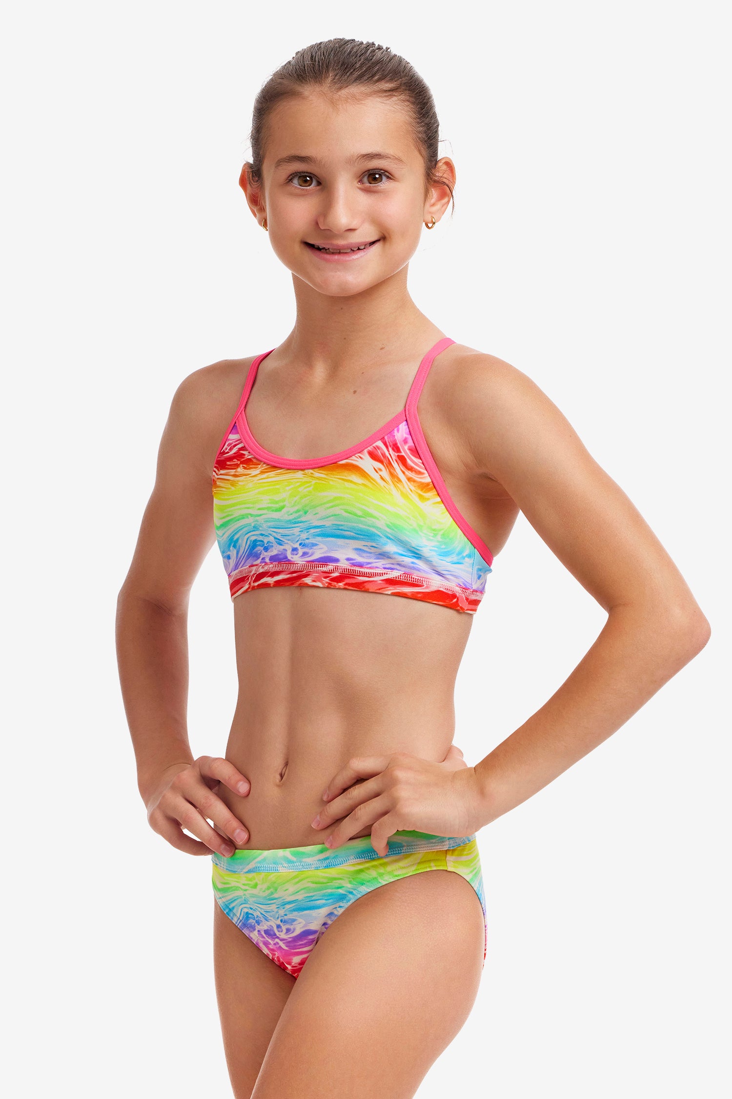 Funkita Girls Racerback Two Piece Lake Acid-GB Swimwear