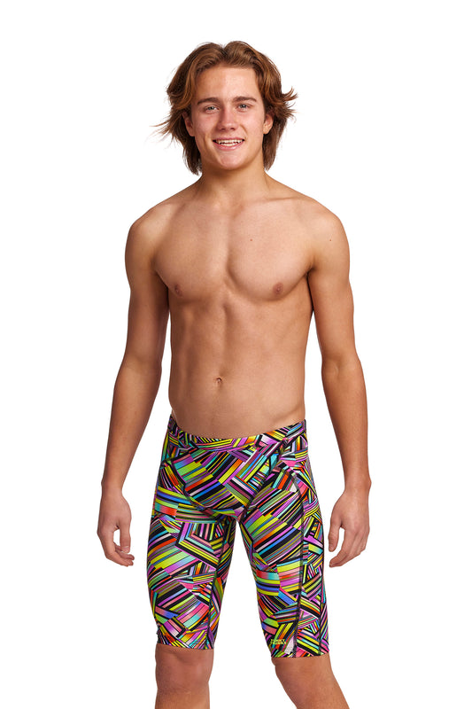 LAST ONE! Funky Trunks Boys Training Jammers Strip Straps-GB Swimwear