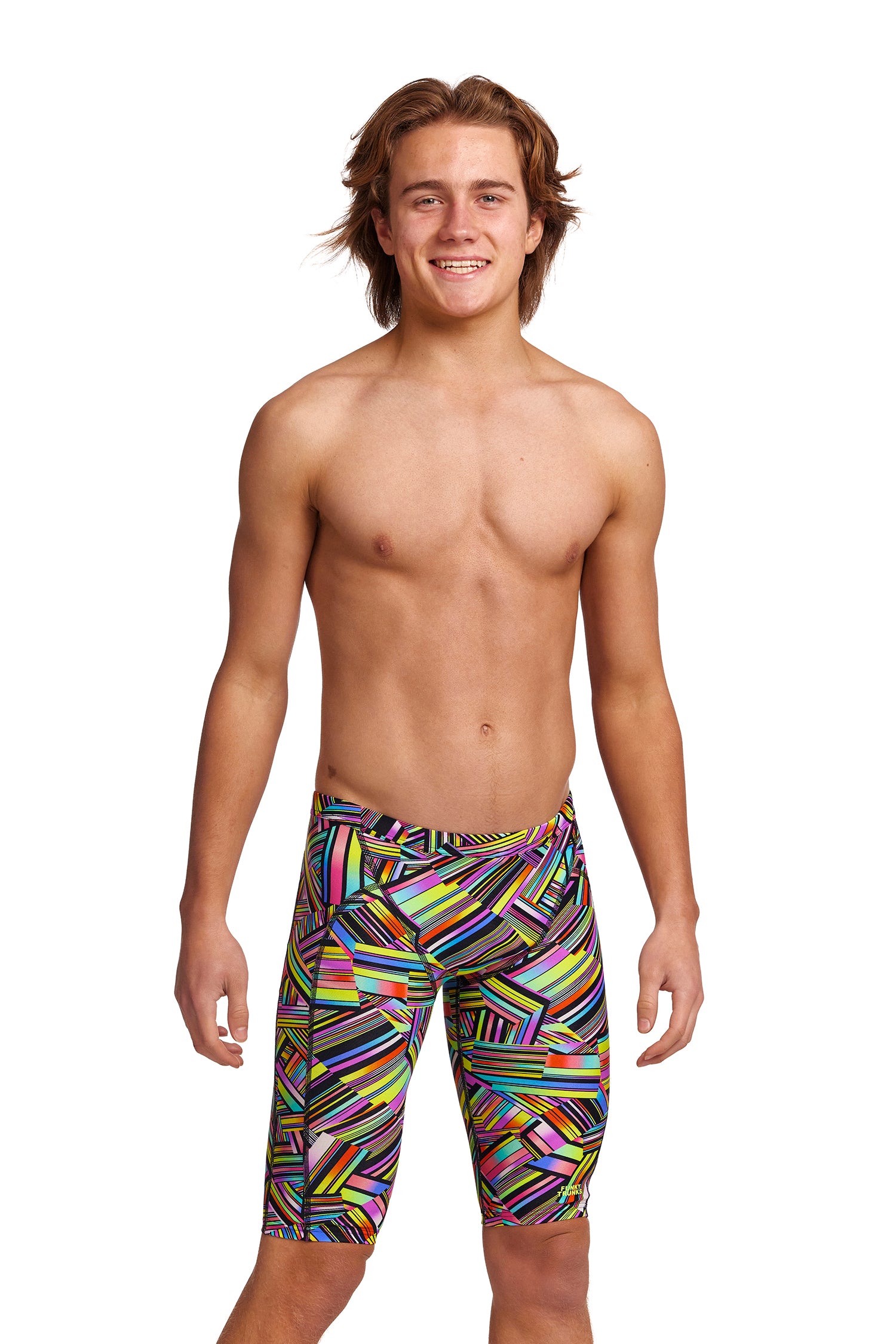 LAST ONE! Funky Trunks Boys Training Jammers Strip Straps-GB Swimwear