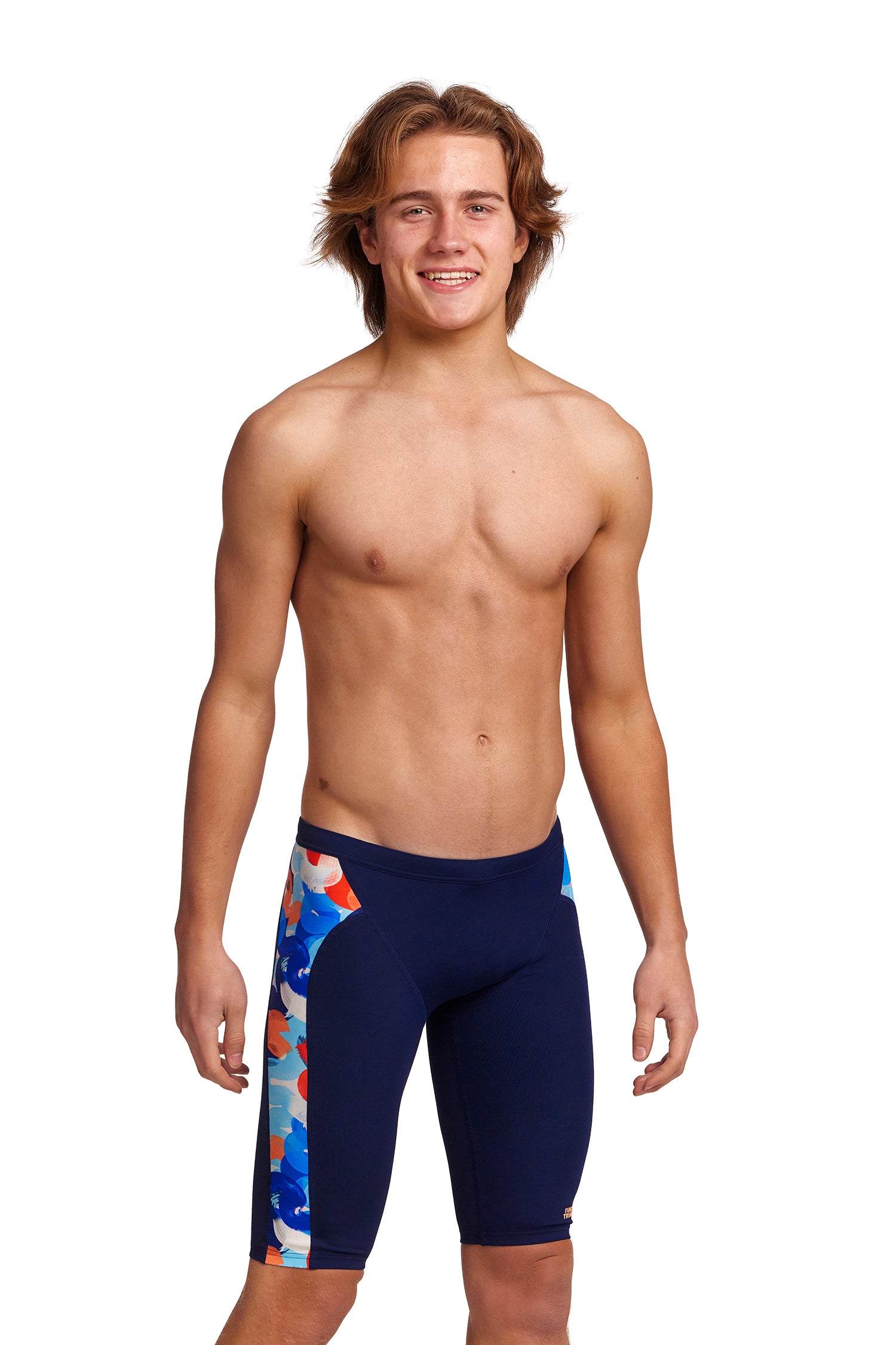 LAST ONE! Funky Trunks Boys Training Jammers Wet Paint-GB Swimwear