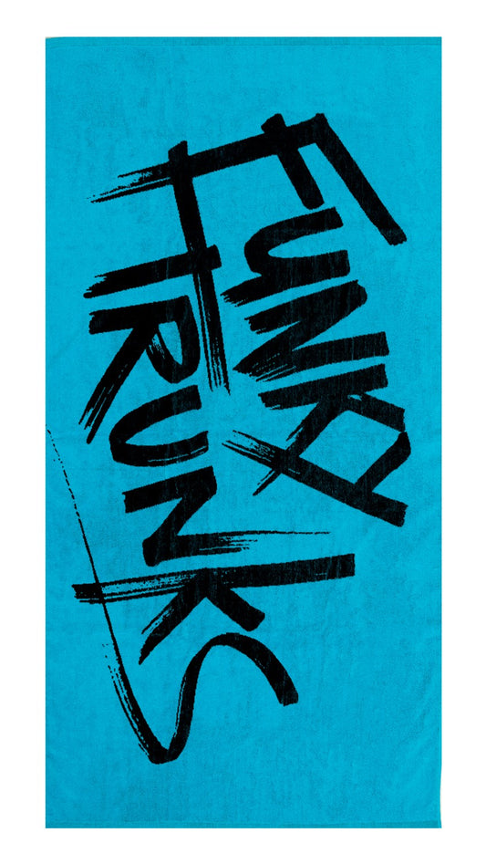 Funky Trunks Large Cotton Towel Tagged Blue-GB Swimwear