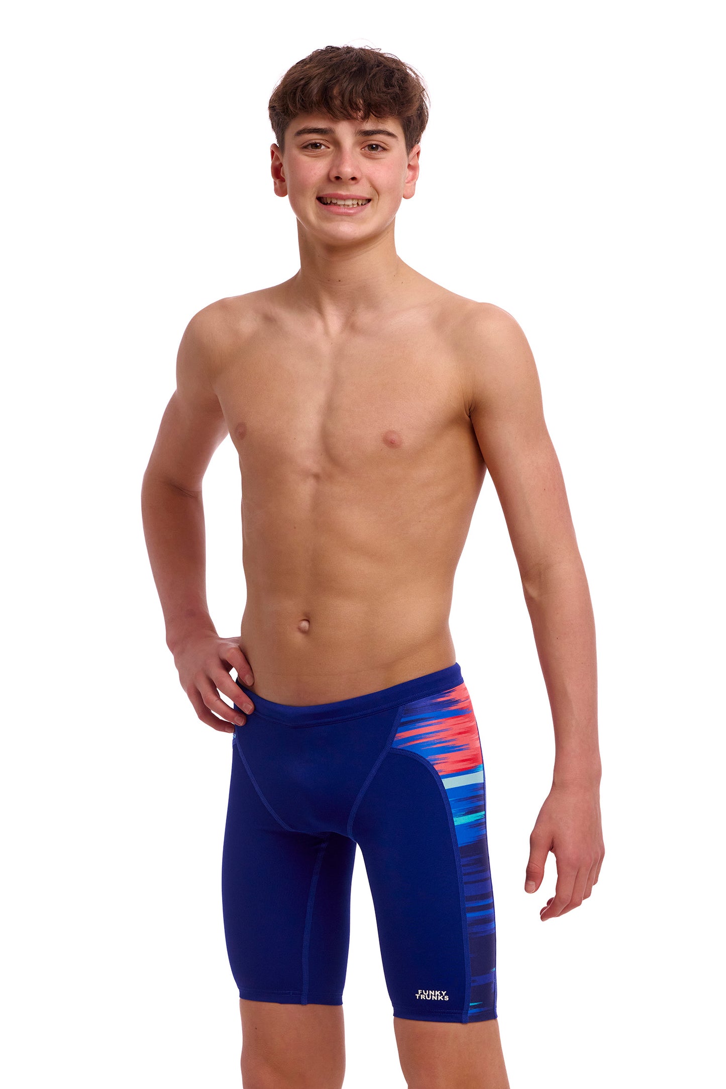 NEW! Funky Trunks Boys Training Jammers Storm At Sea-3-GB Swimwear