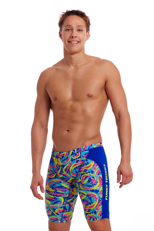 LAST ONE! Funky Trunks Mens Training Jammers Choppy Waters-GB Swimwear