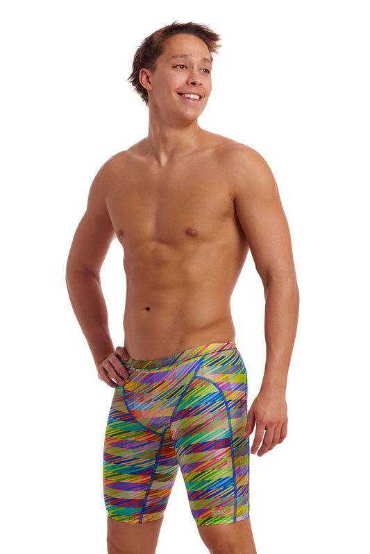 Funky Trunks Mens Training Jammers Static Stack-GB Swimwear