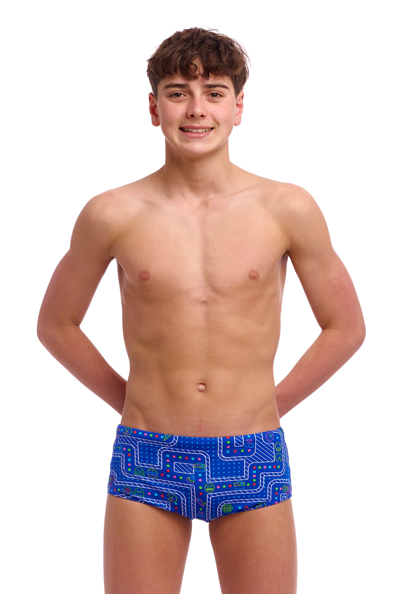 Funky Trunks Boys Sidewinder Trunks Much Munchies-GB Swimwear