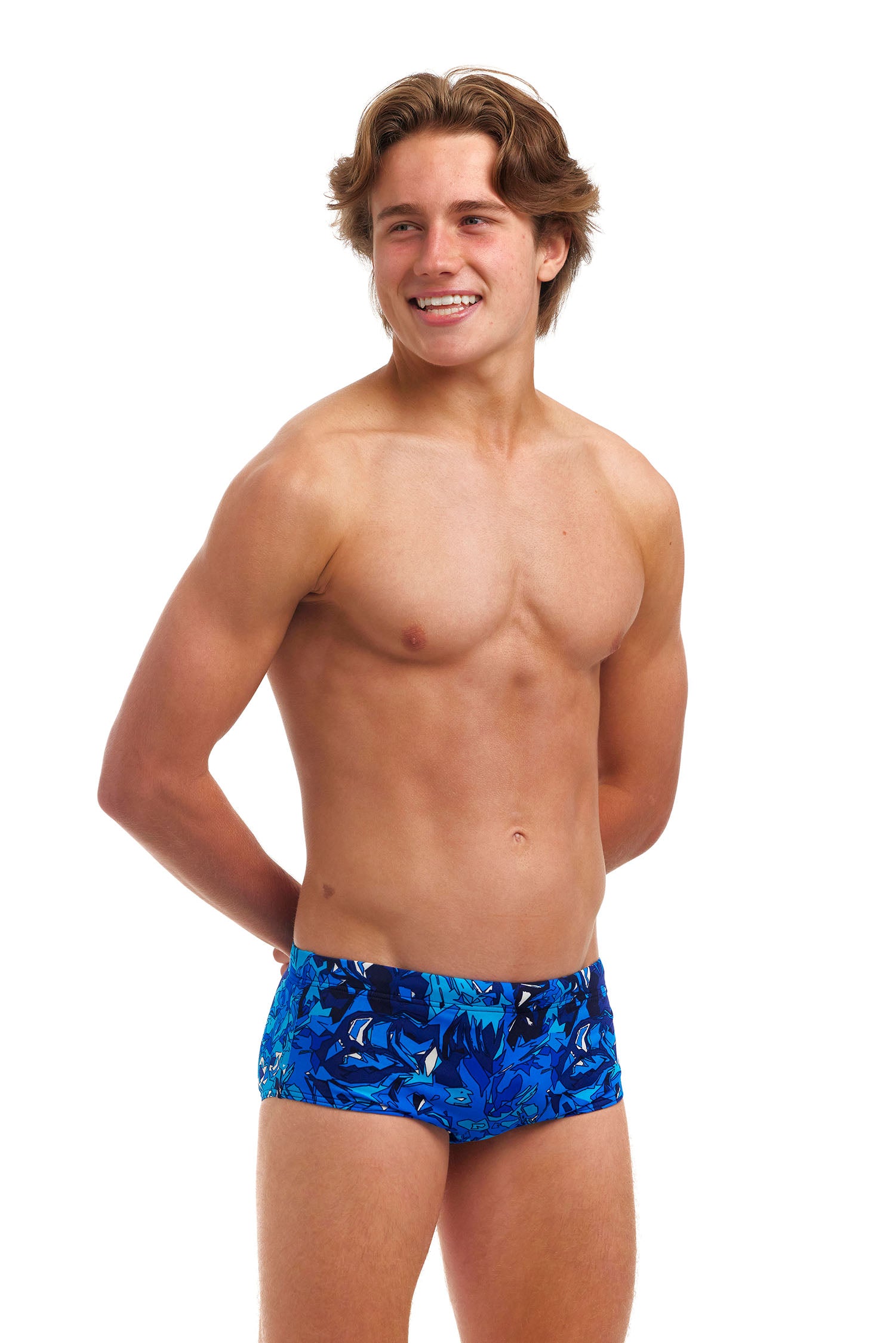 LAST ONE! Funky Trunks Boys Sidewinder Trunks True Bluey-GB Swimwear