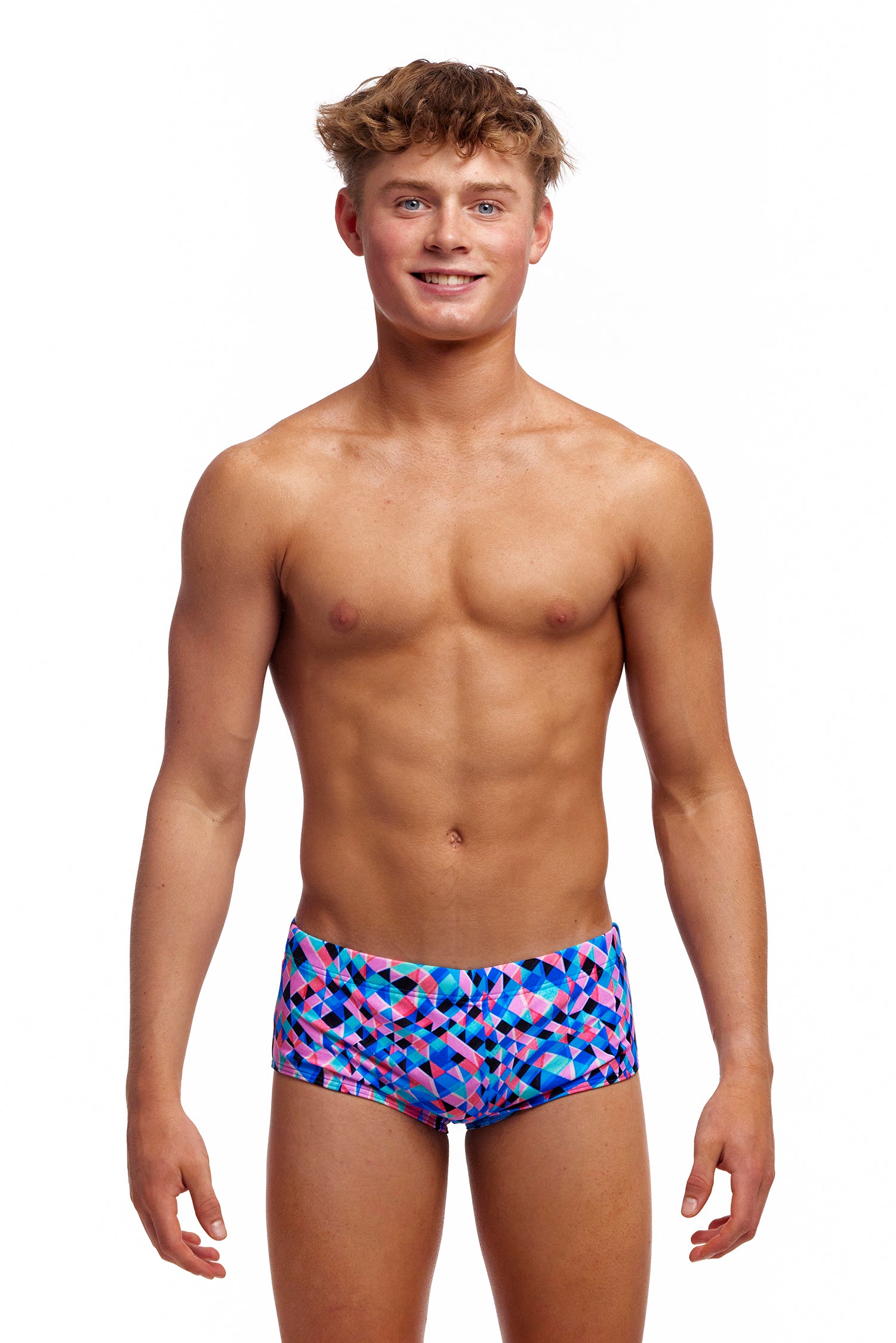 LAST ONE! Funky Trunks Boys Sidewinder Trunks Warp Tour-GB Swimwear