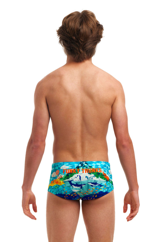 Funky Trunks Boys Sidewinder Trunks Wildermess, rear view