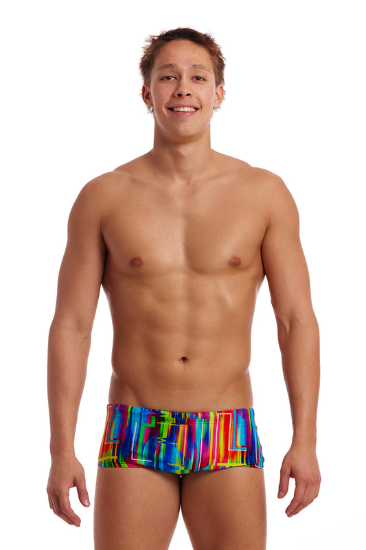 Funky Trunks Mens Sidewinder Trunks The Glitch-GB Swimwear