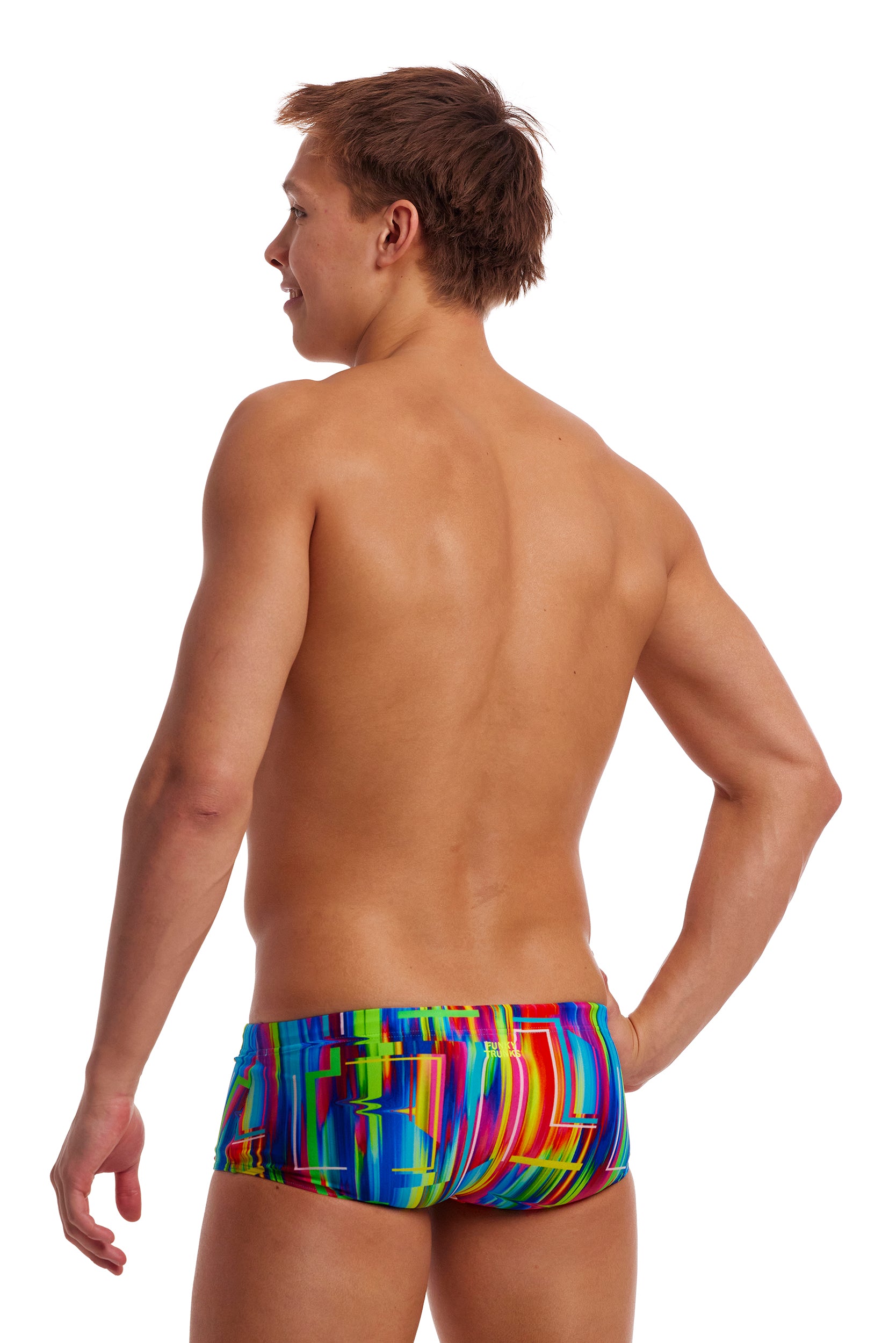 Funky Trunks Mens Sidewinder Trunks The Glitch-GB Swimwear