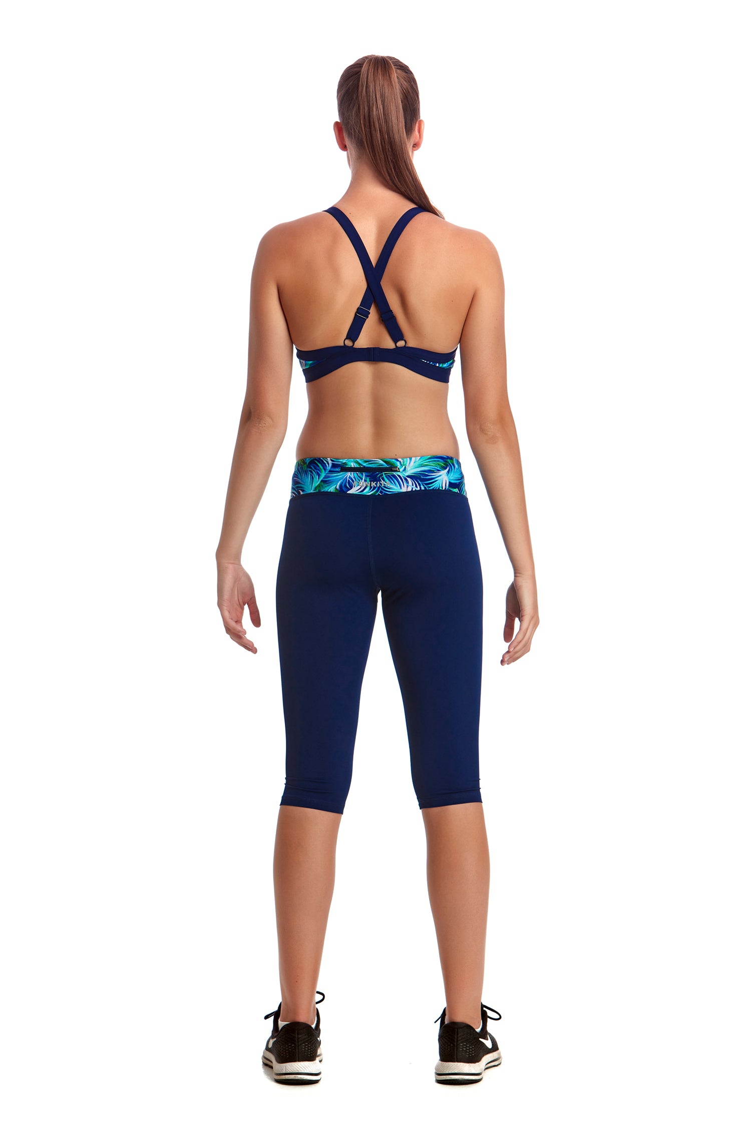 Funkita Fit Ladies Bondage Crop Top Palm Beach-GB Swimwear
