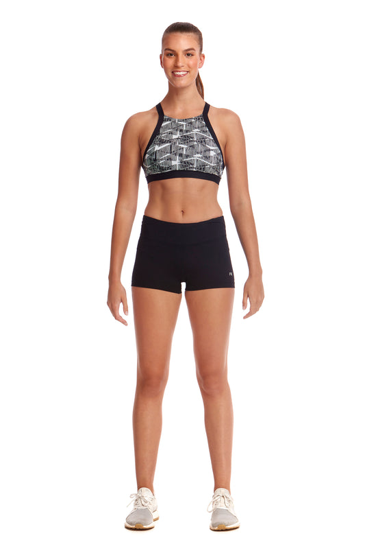 Funkita Fit Ladies High Neck Crop Top Bar Tack-GB Swimwear