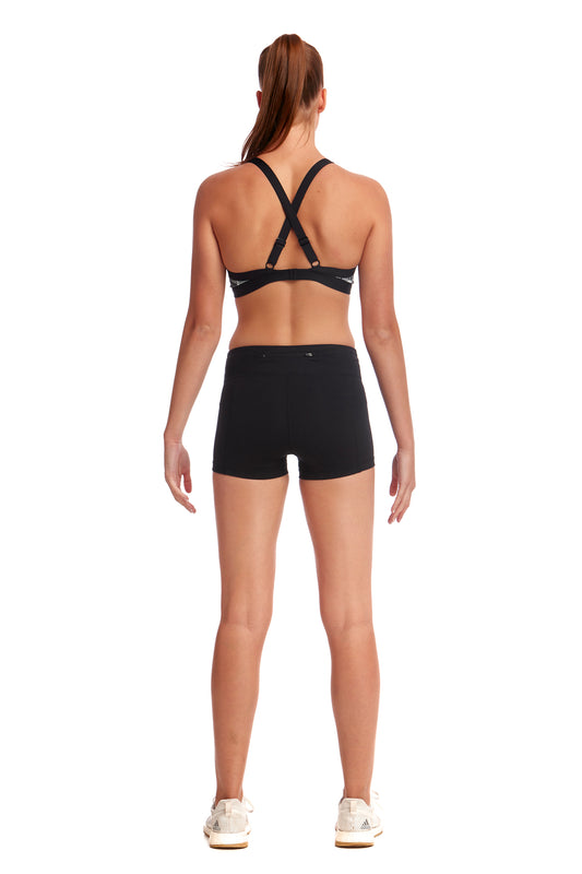 Funkita Fit Ladies High Neck Crop Top Bar Tack-GB Swimwear