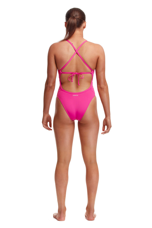 Funkita Ladies Tie Me Tight One Piece Candy, rear view showing adjustable tie back