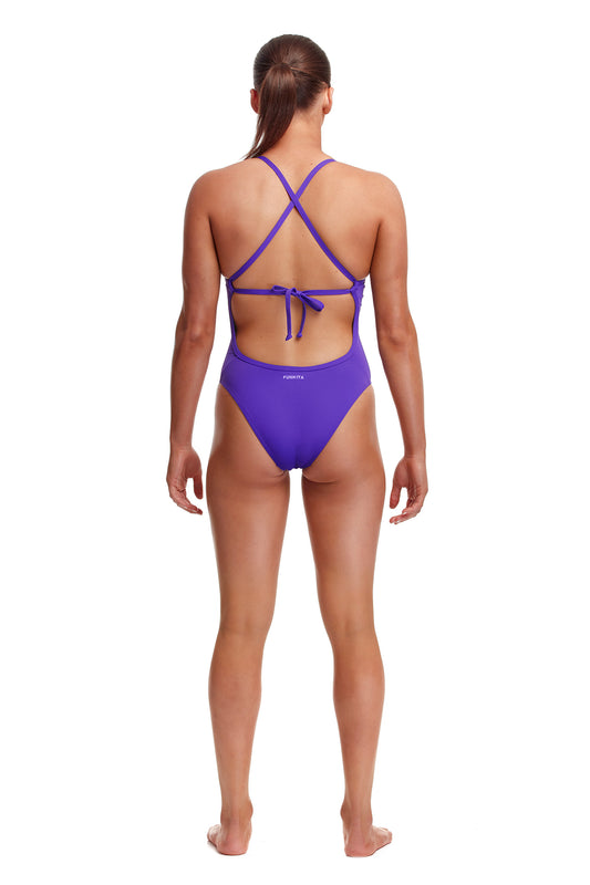 Funkita Ladies Tie Me Tight One Piece Crush, rear view showing adjustable tie back
