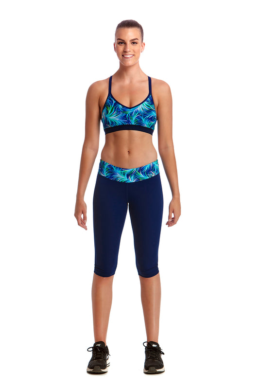 Funkita Fit Ladies Get Fit Crop Top Palm Beach-GB Swimwear