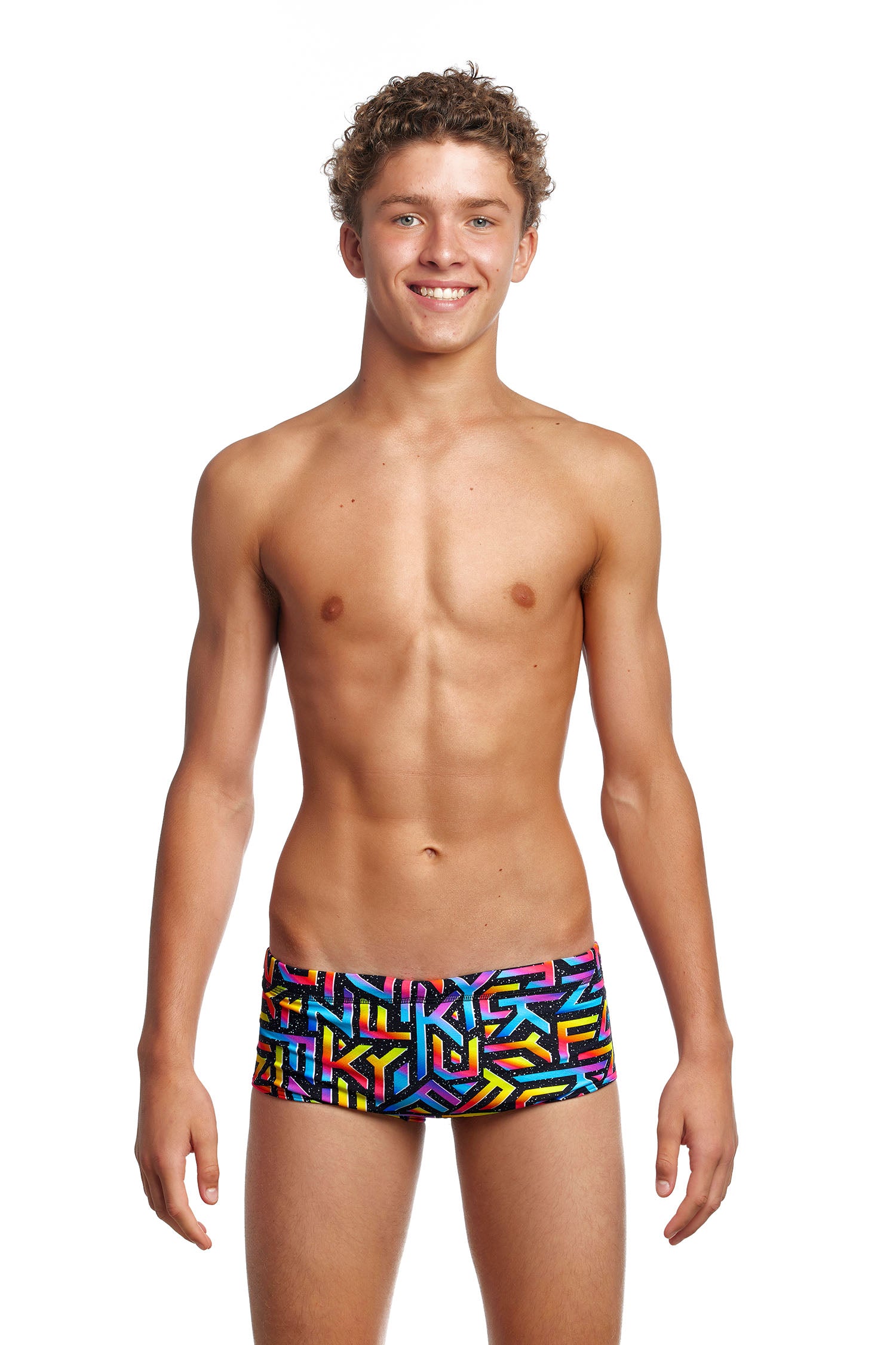 Galaxy swim trunks top