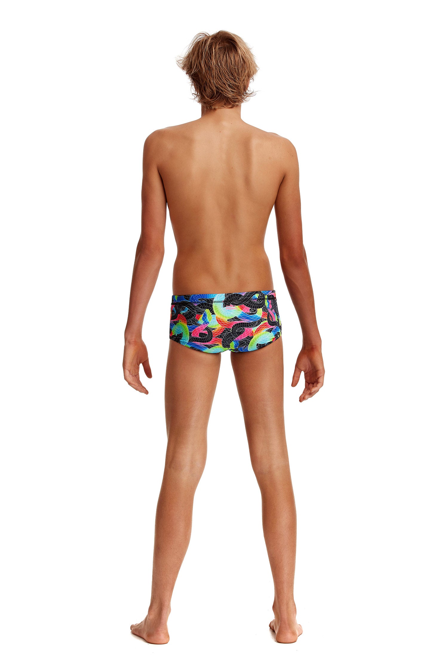 Funky Trunks Boys Classic Trunks Snake Pit, rear view