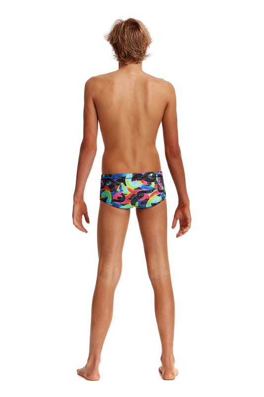 Funky Trunks Boys Classic Trunks Snake Pit, rear view