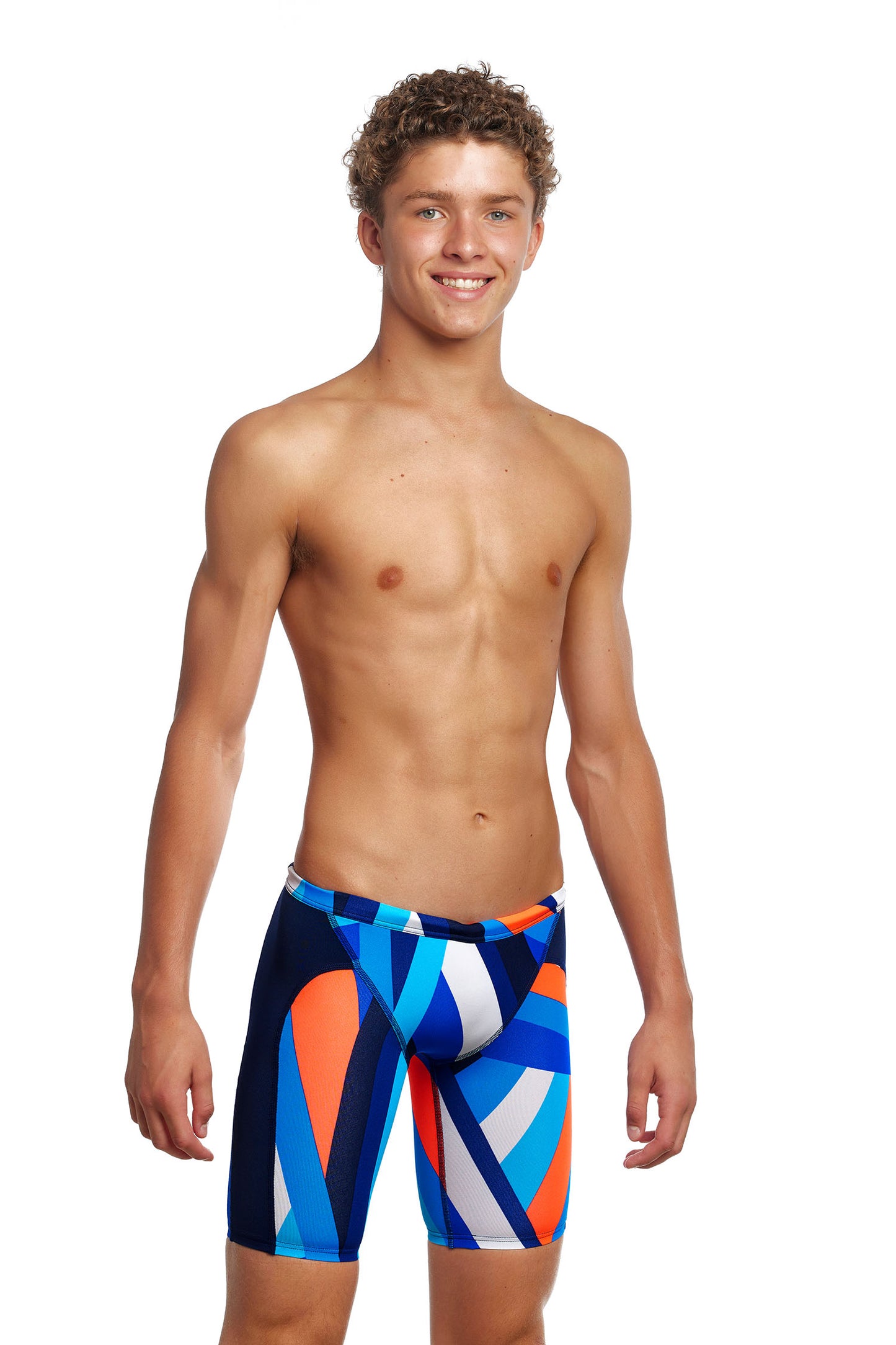 LAST ONE! Funky Trunks Boys Training Jammers Scaffolded