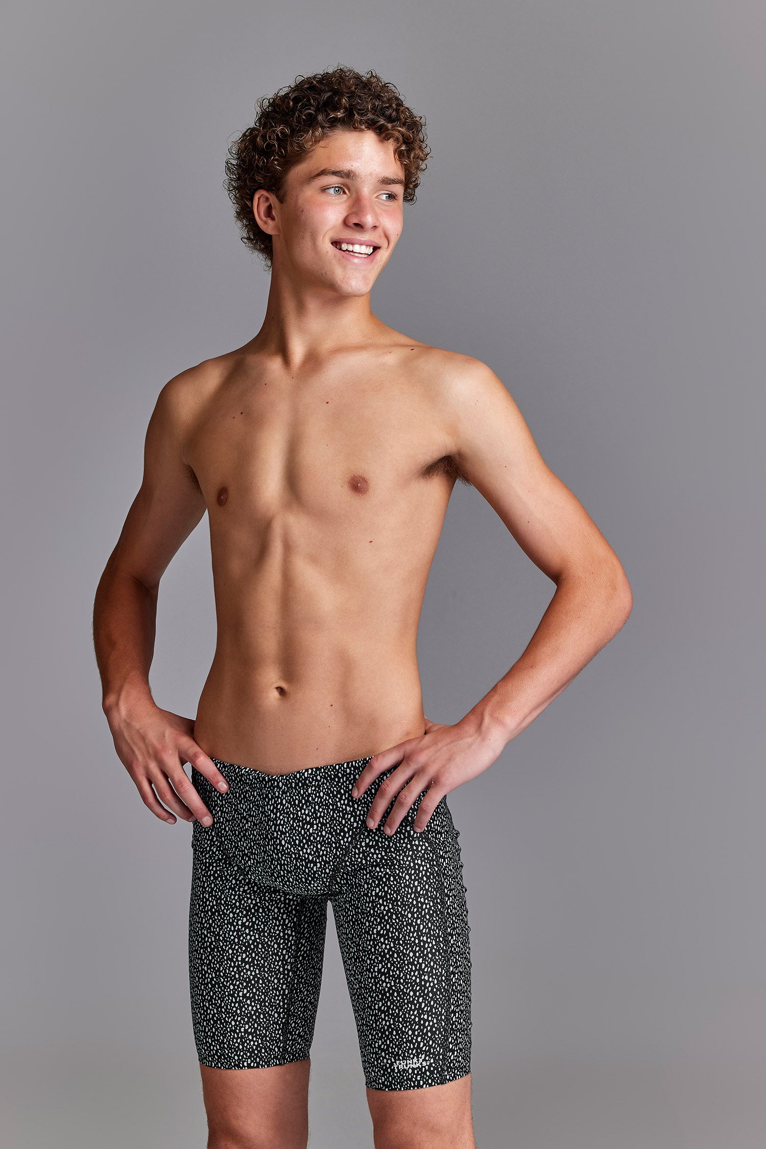 LAST ONE! Funky Trunks Boys Training Jammers Spickled-GB Swimwear