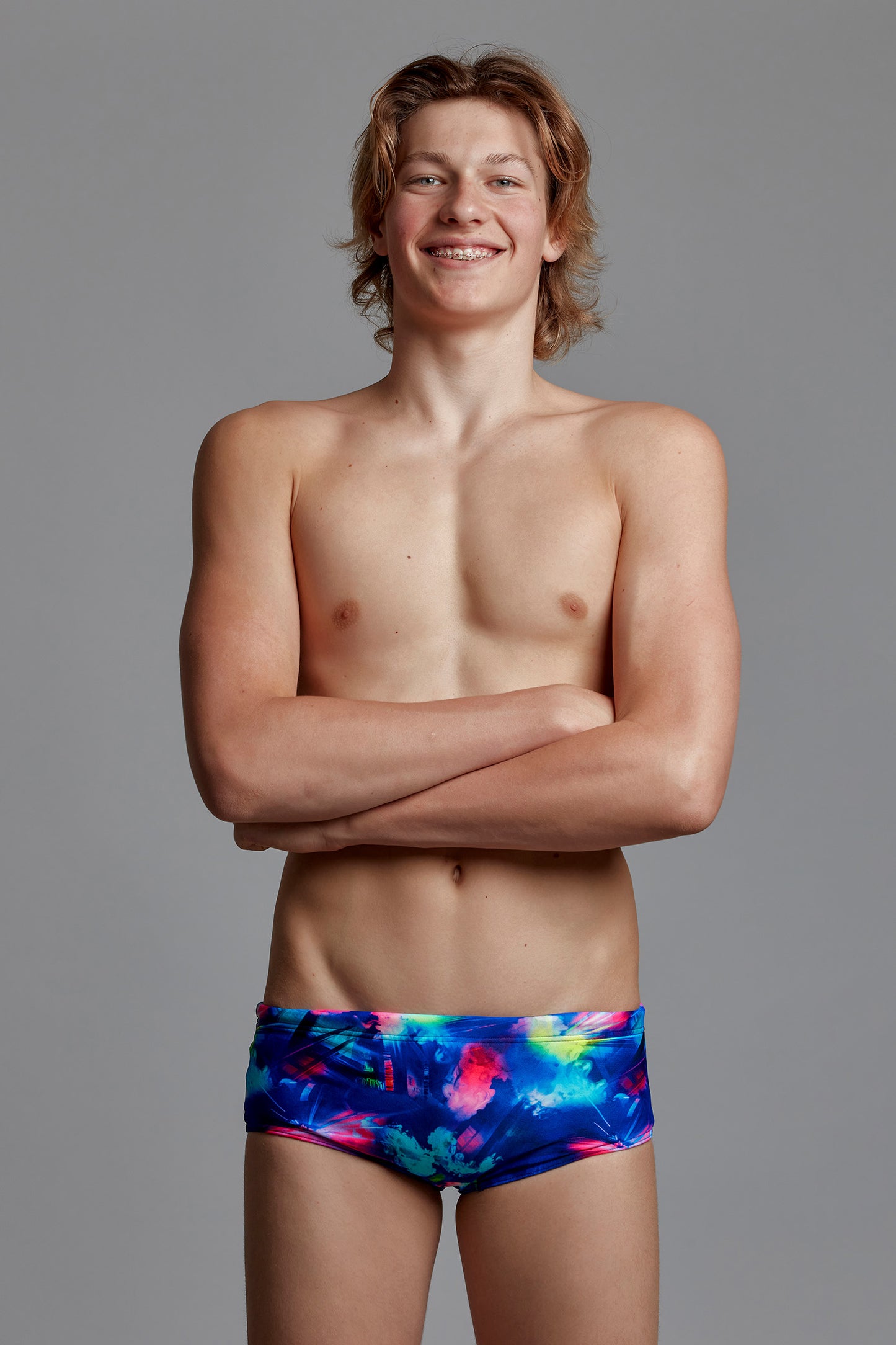 LAST ONE! Funky Trunks Boys Sidewinder Trunks Miami Beats