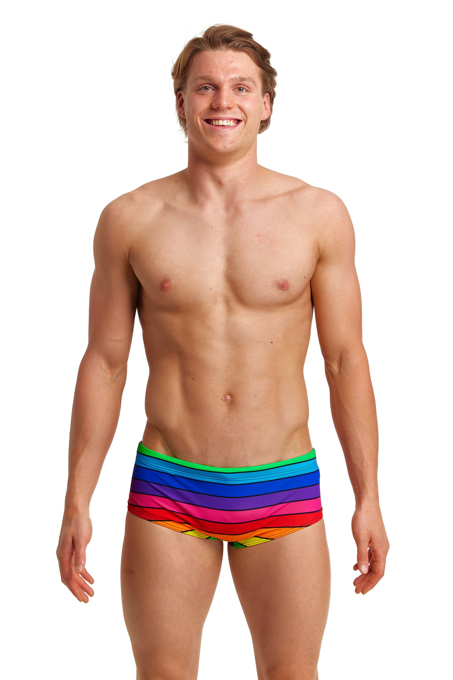 Funky Trunks Mens Sidewinder Trunks Rainbow Racer-GB Swimwear