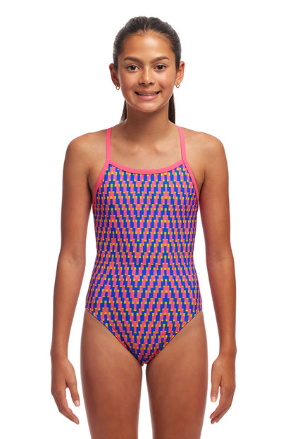 NEW! Funkita Girls Single Strap One Piece Daily Steps